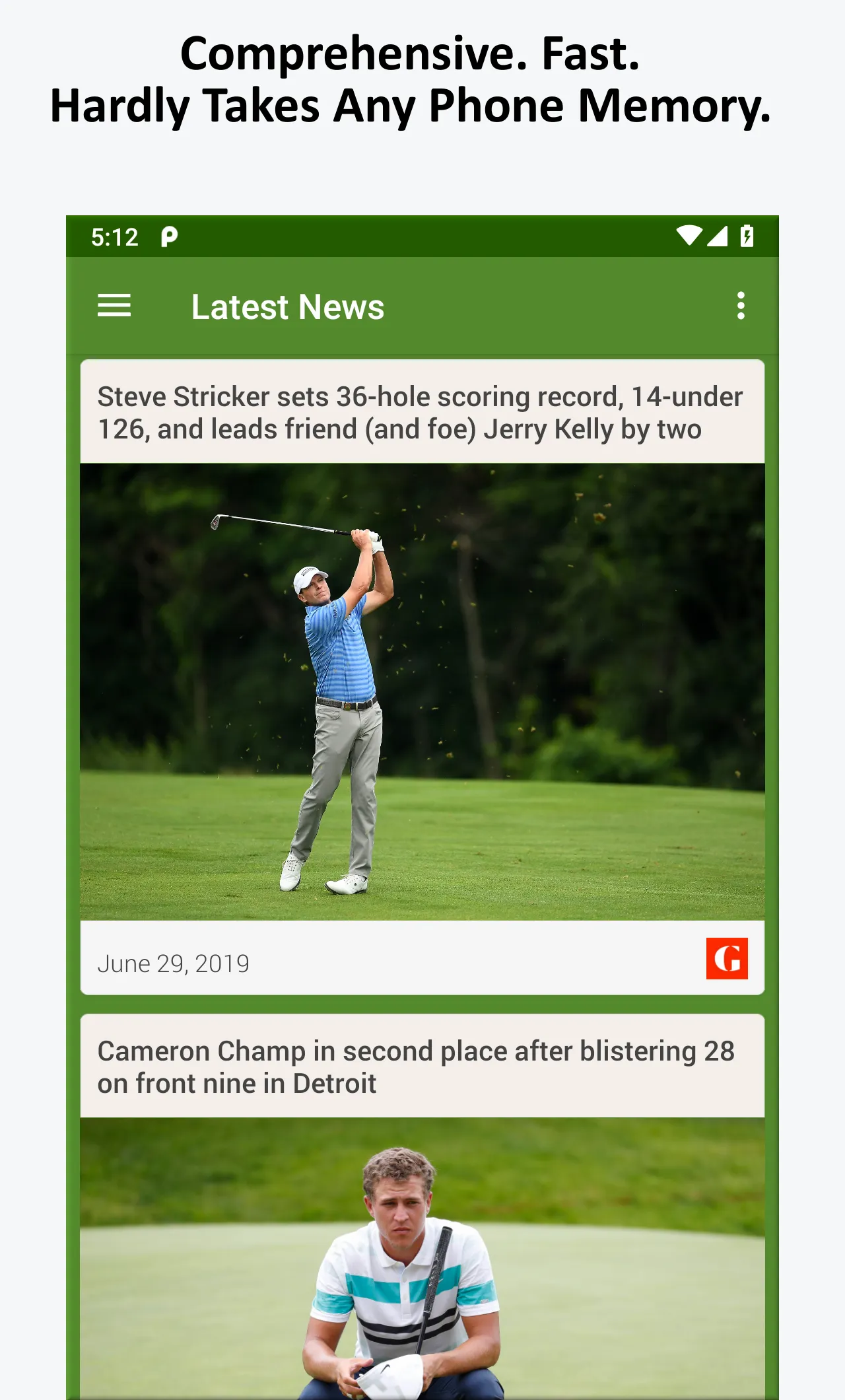 Golf News | Indus Appstore | Screenshot