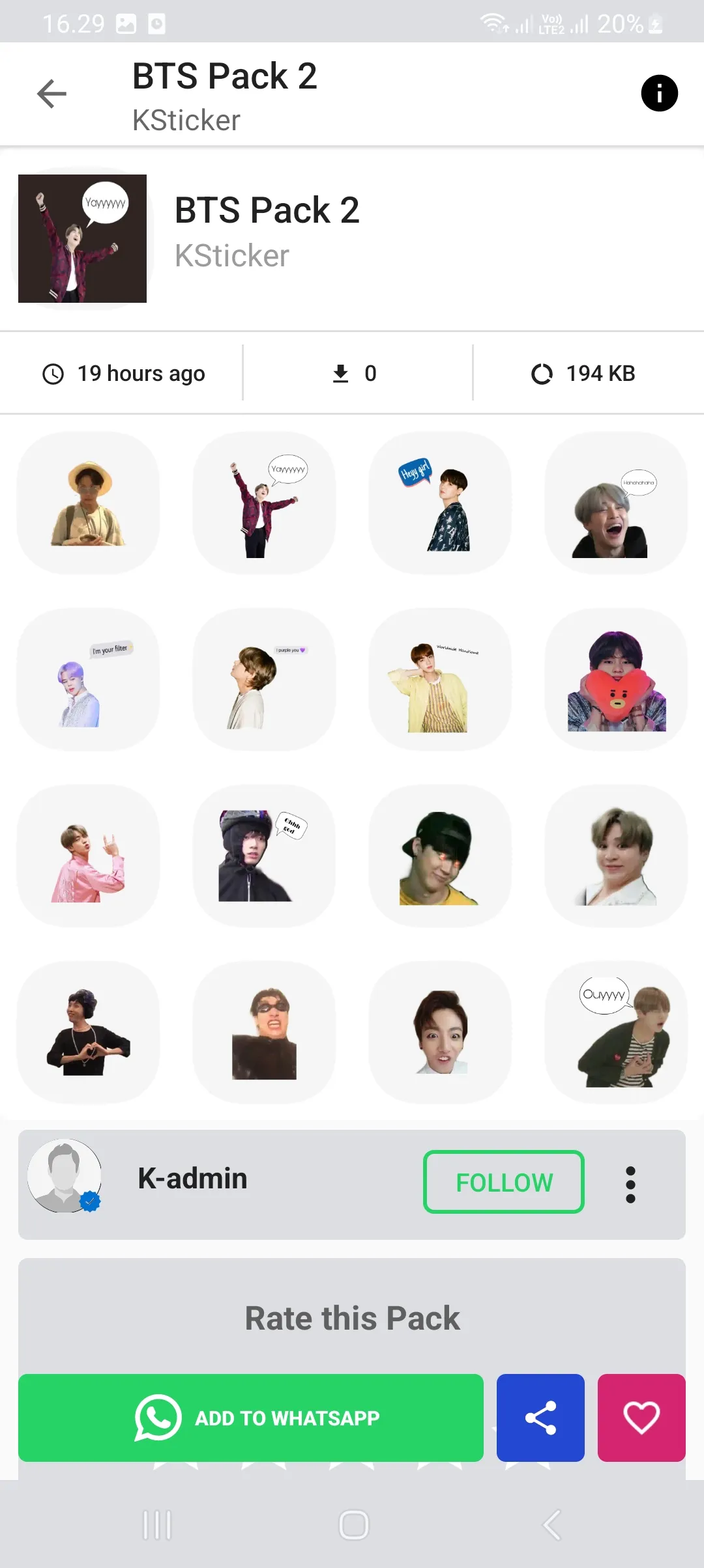 Kpop Sticker for WhatsApp | Indus Appstore | Screenshot