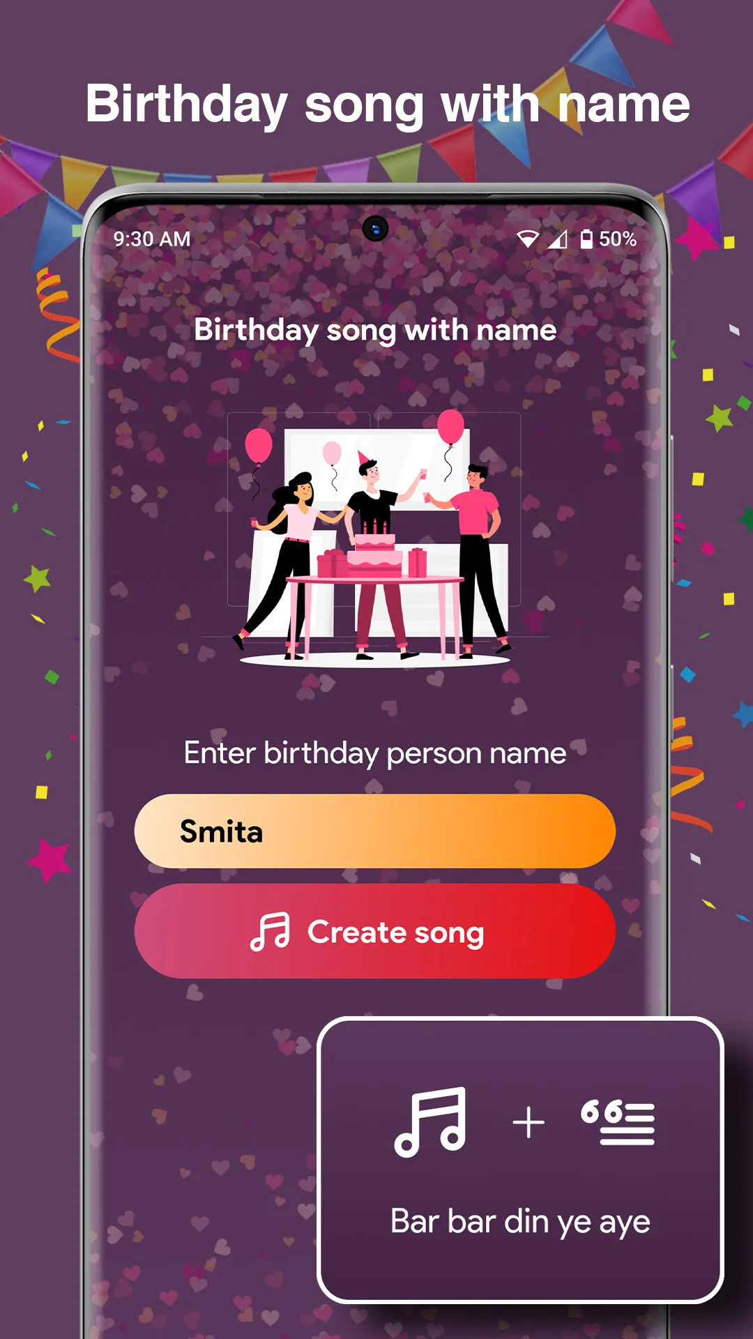 Birthday Song With Name | Indus Appstore | Screenshot