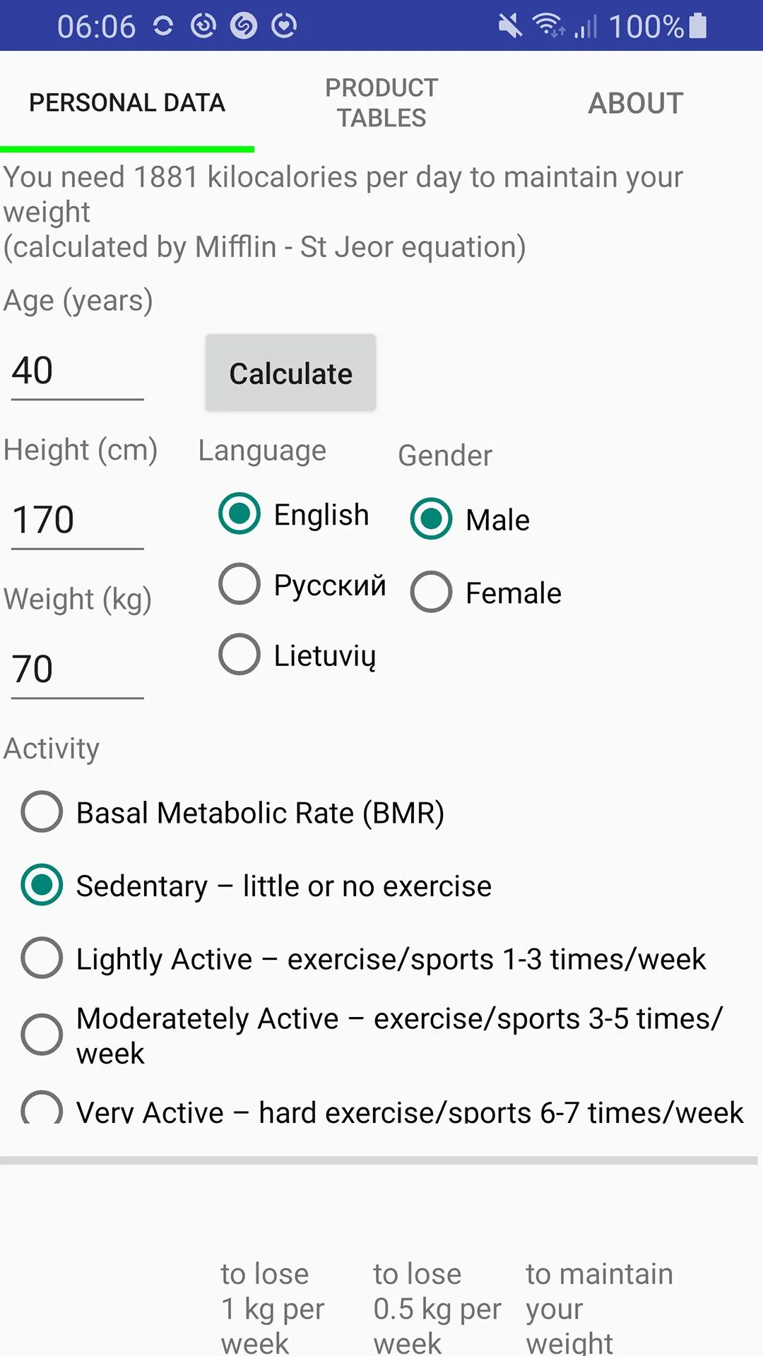 Calorie Calculator | Indus Appstore | Screenshot