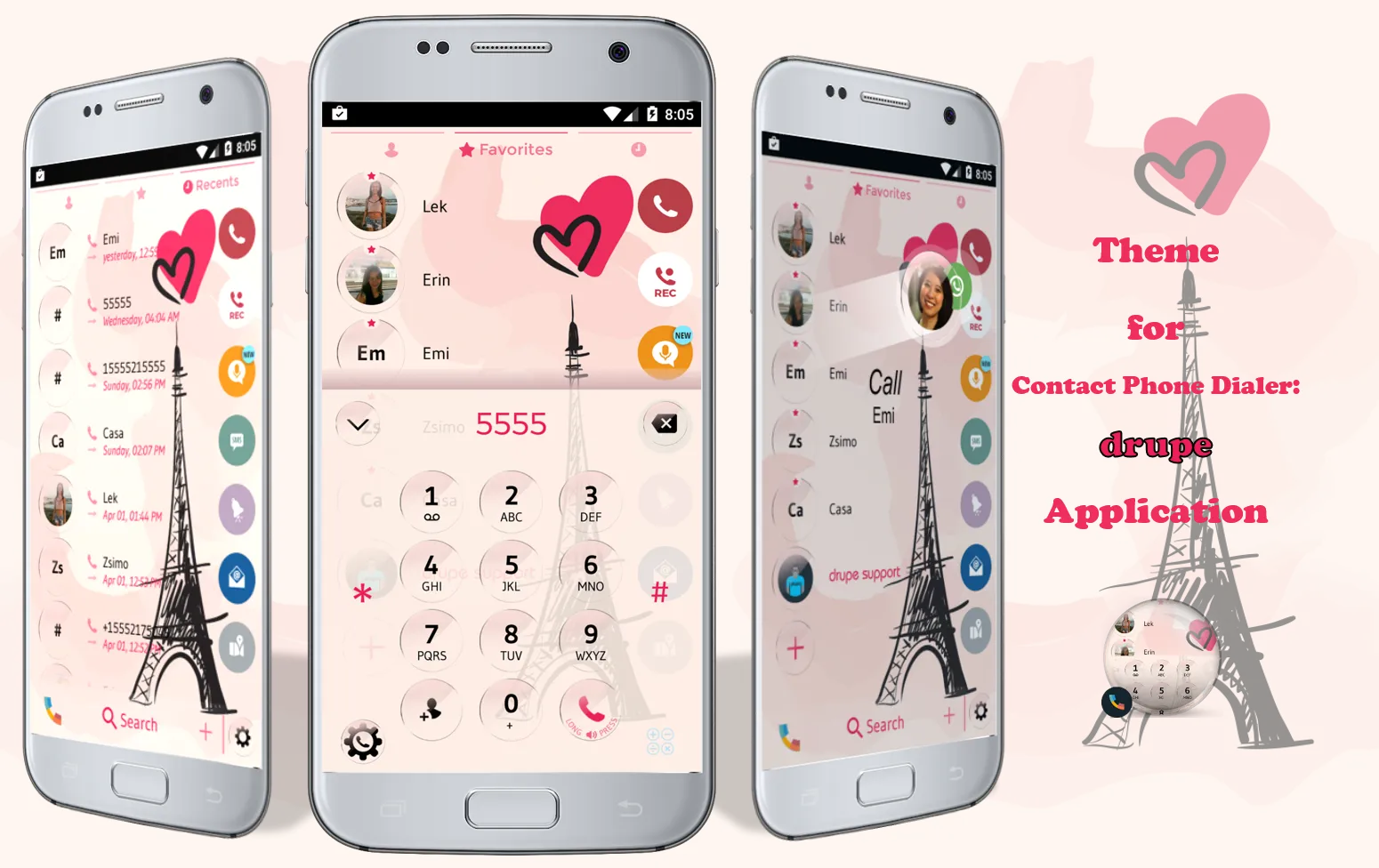 Theme Dialer Glass Paris | Indus Appstore | Screenshot