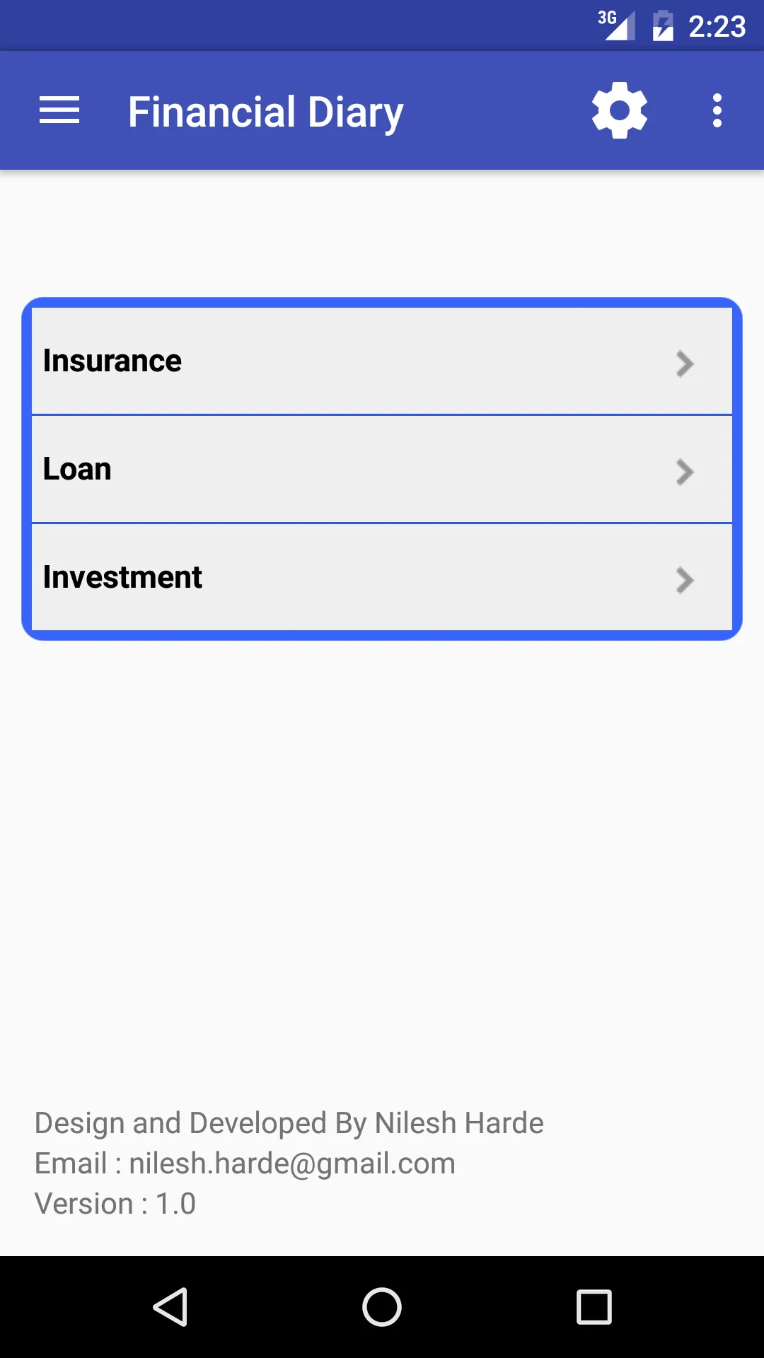 Personal Financial Diary | Indus Appstore | Screenshot