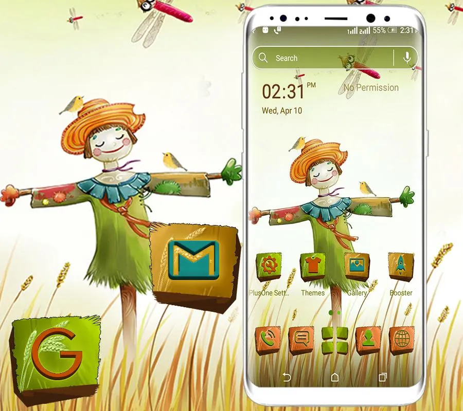 Cute Scarecrow Launcher Theme | Indus Appstore | Screenshot