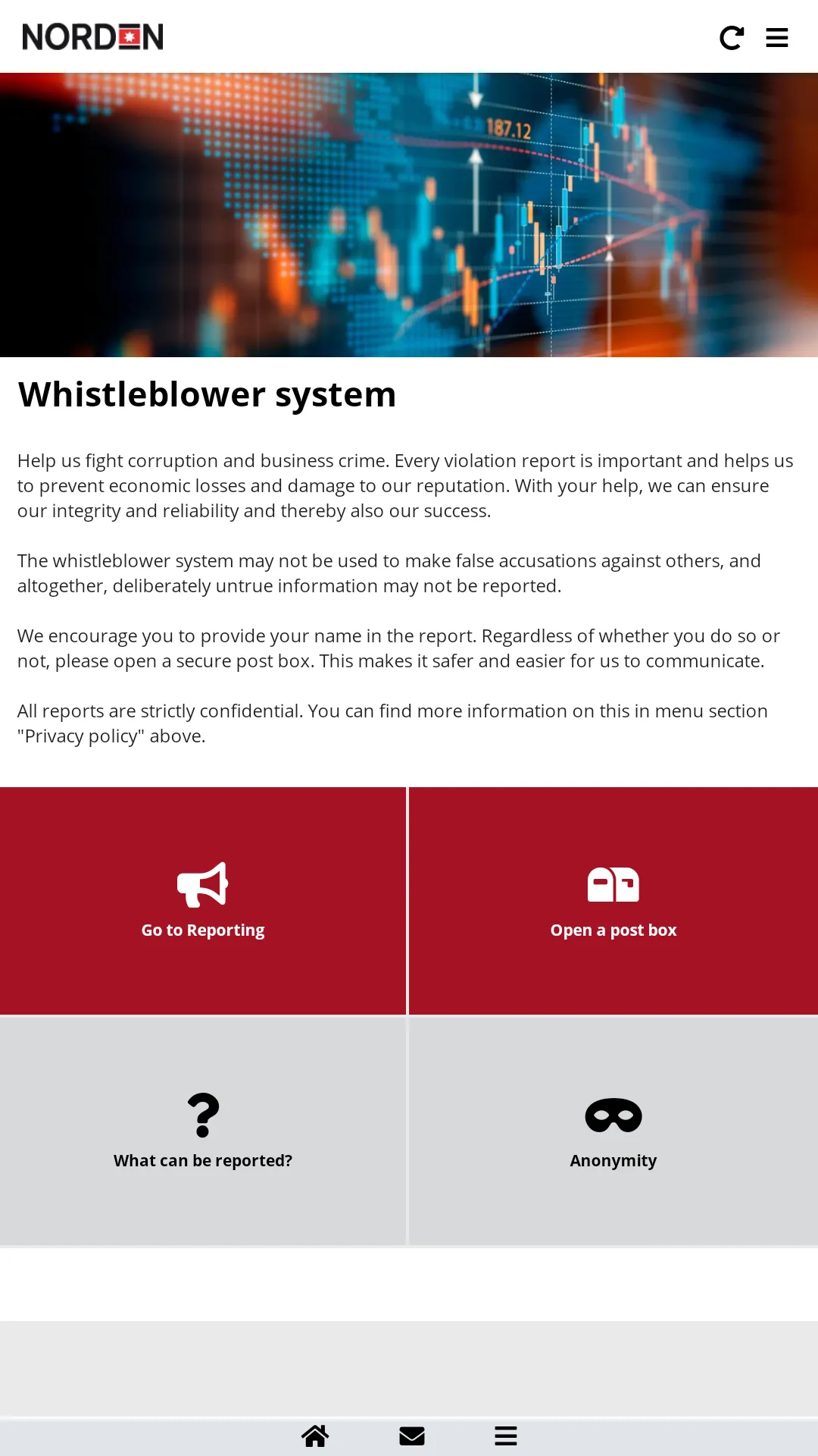 NORDEN Whistleblower App | Indus Appstore | Screenshot