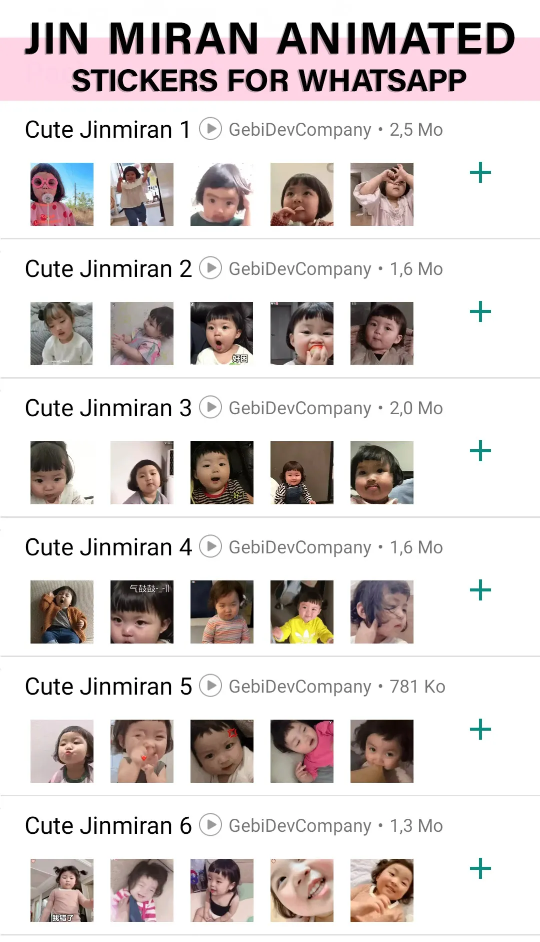 Animated Cute JinMiran Sticker | Indus Appstore | Screenshot