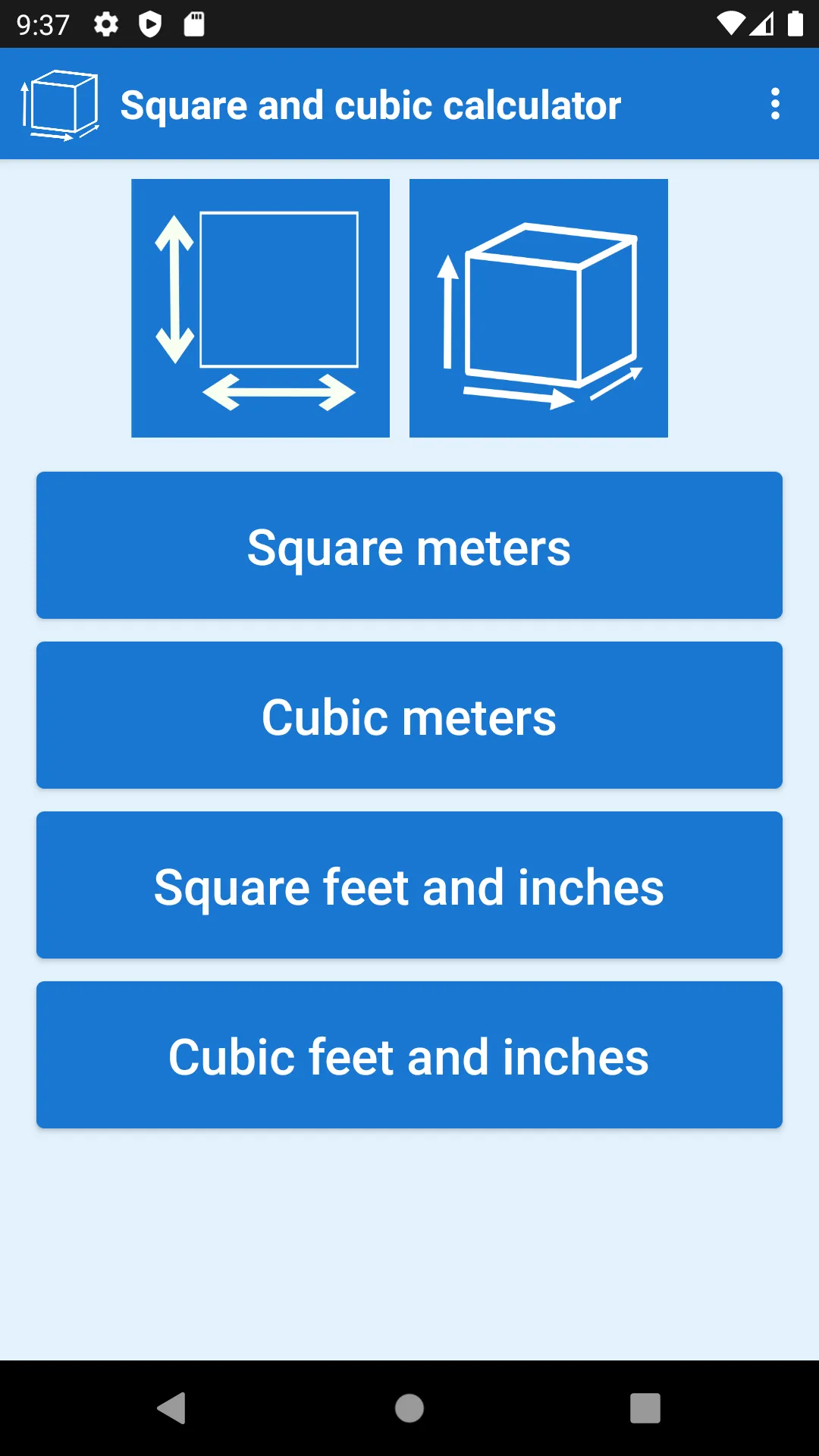 Square meters calculator | Indus Appstore | Screenshot