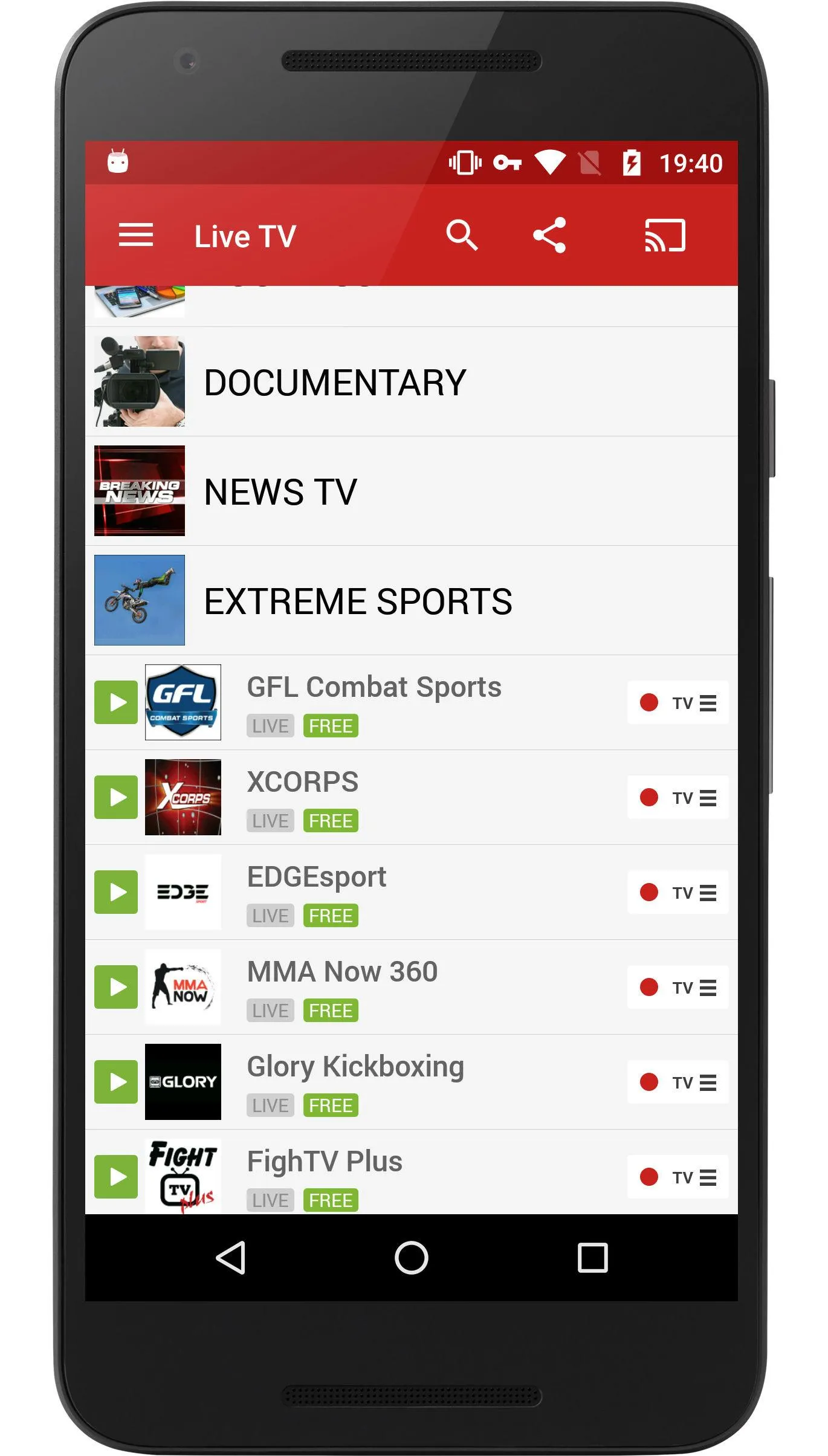 FilmOn Live TV Chromecast | Indus Appstore | Screenshot