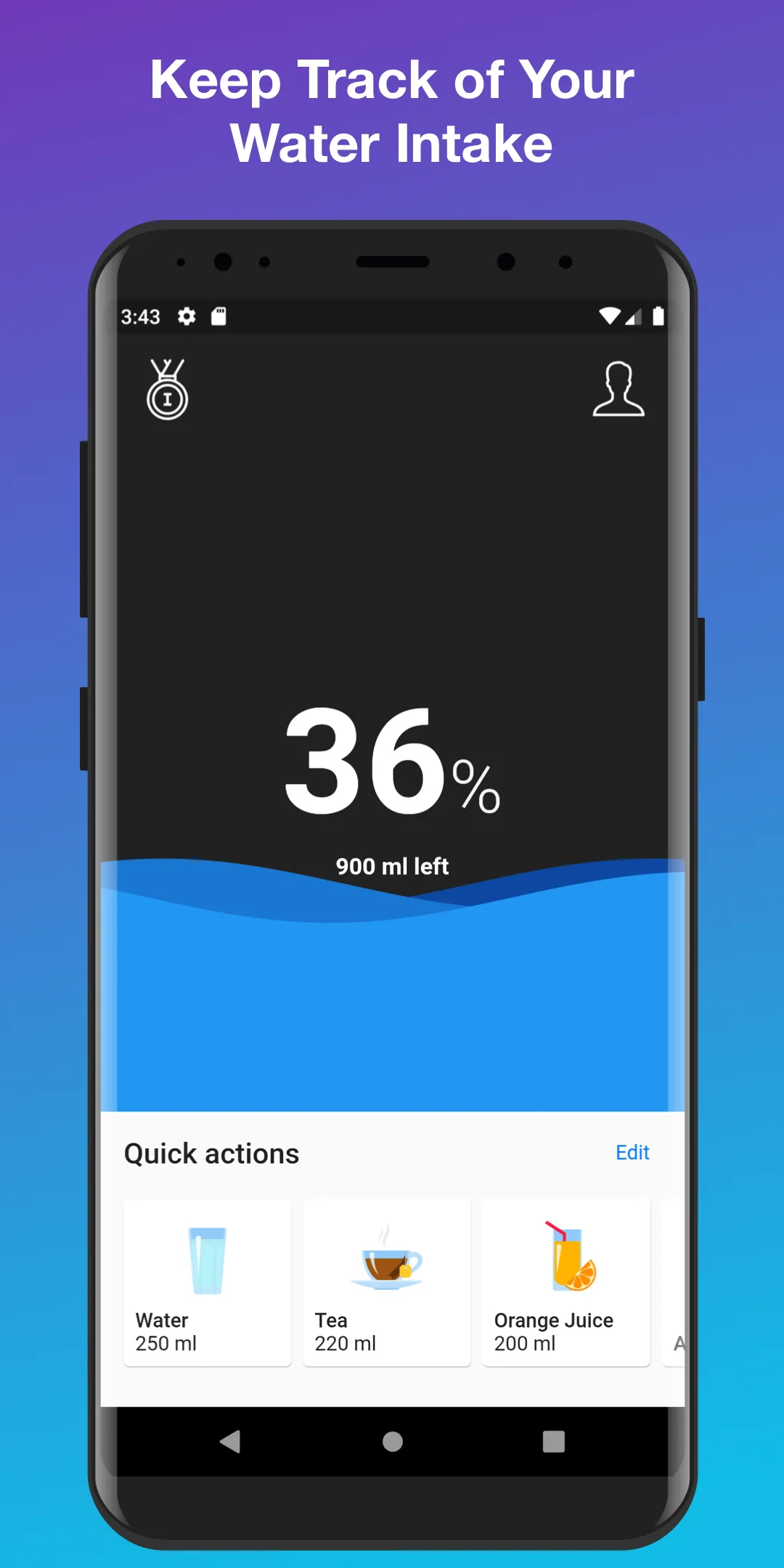 Daily Water Tracker & Reminder | Indus Appstore | Screenshot