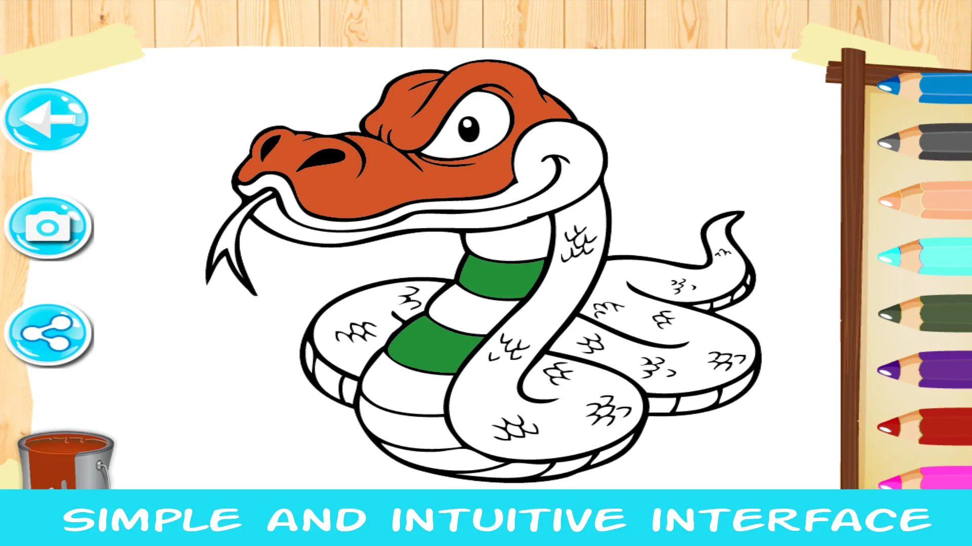 Snake Drawing Coloring pages | Indus Appstore | Screenshot