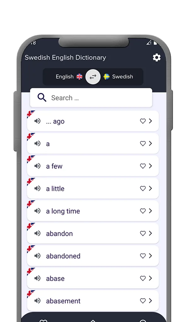 Swedish - English dictionary | Indus Appstore | Screenshot