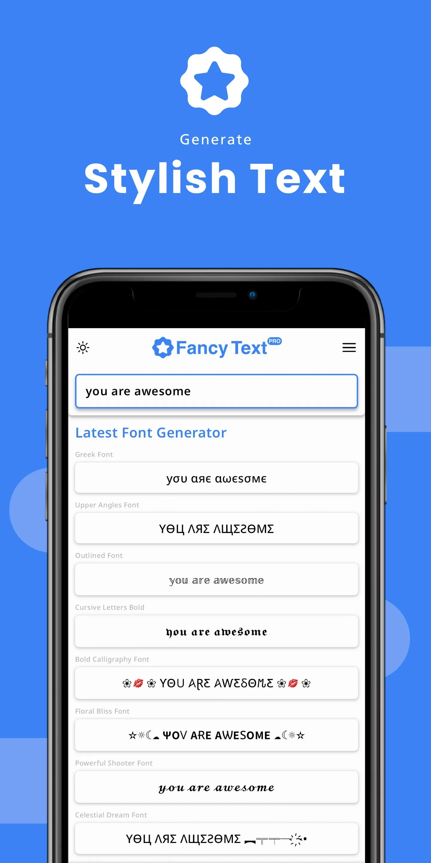 Stylish Font & Fancy Text Pro | Indus Appstore | Screenshot