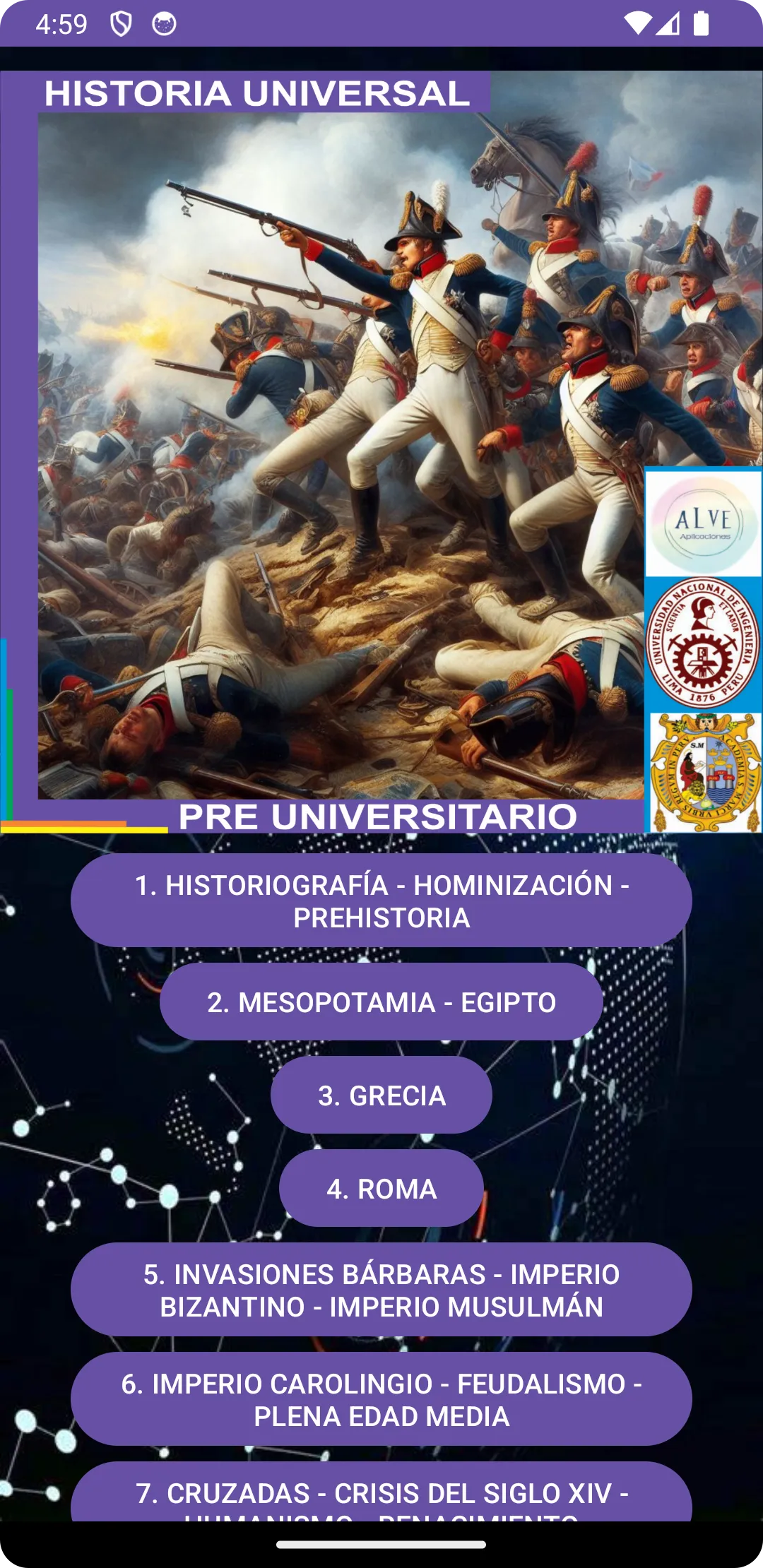 Historia Universal Pre | Indus Appstore | Screenshot