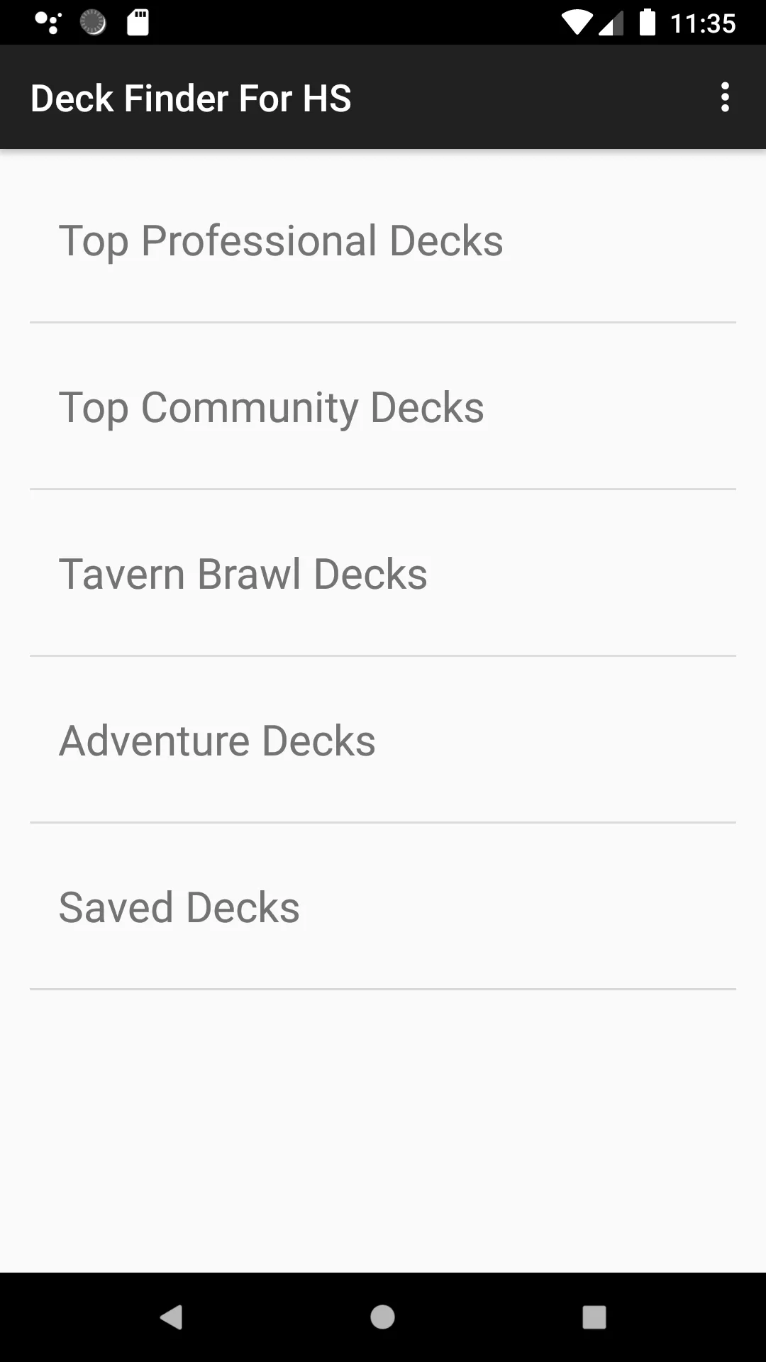 Deck Finder for HS | Indus Appstore | Screenshot