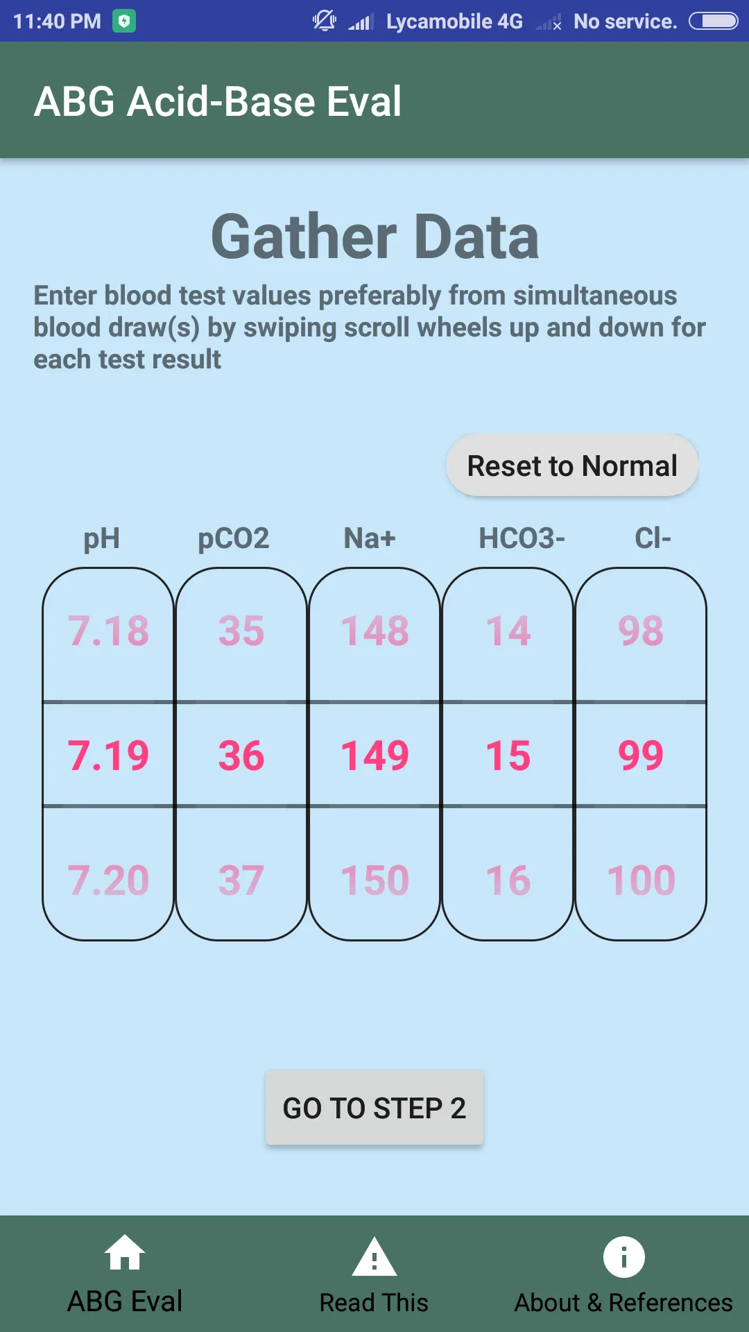 ABG Acid-Base Eval | Indus Appstore | Screenshot