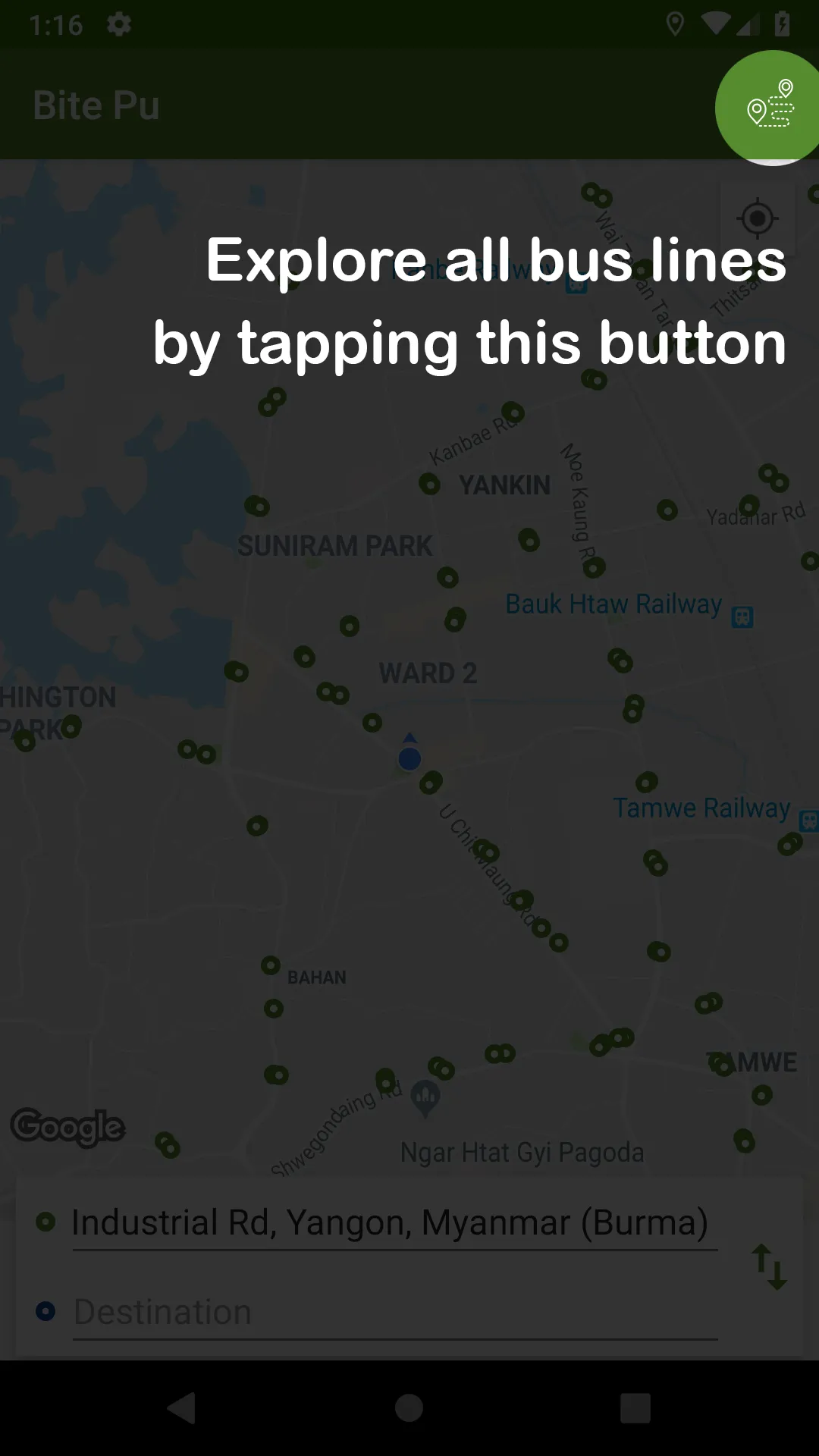 39 Bite Pu - Yangon Bus Guide | Indus Appstore | Screenshot