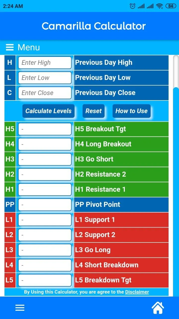 Camarilla Calculator | Indus Appstore | Screenshot