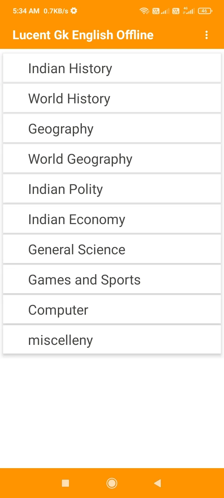 Lucent GK in English offline | Indus Appstore | Screenshot