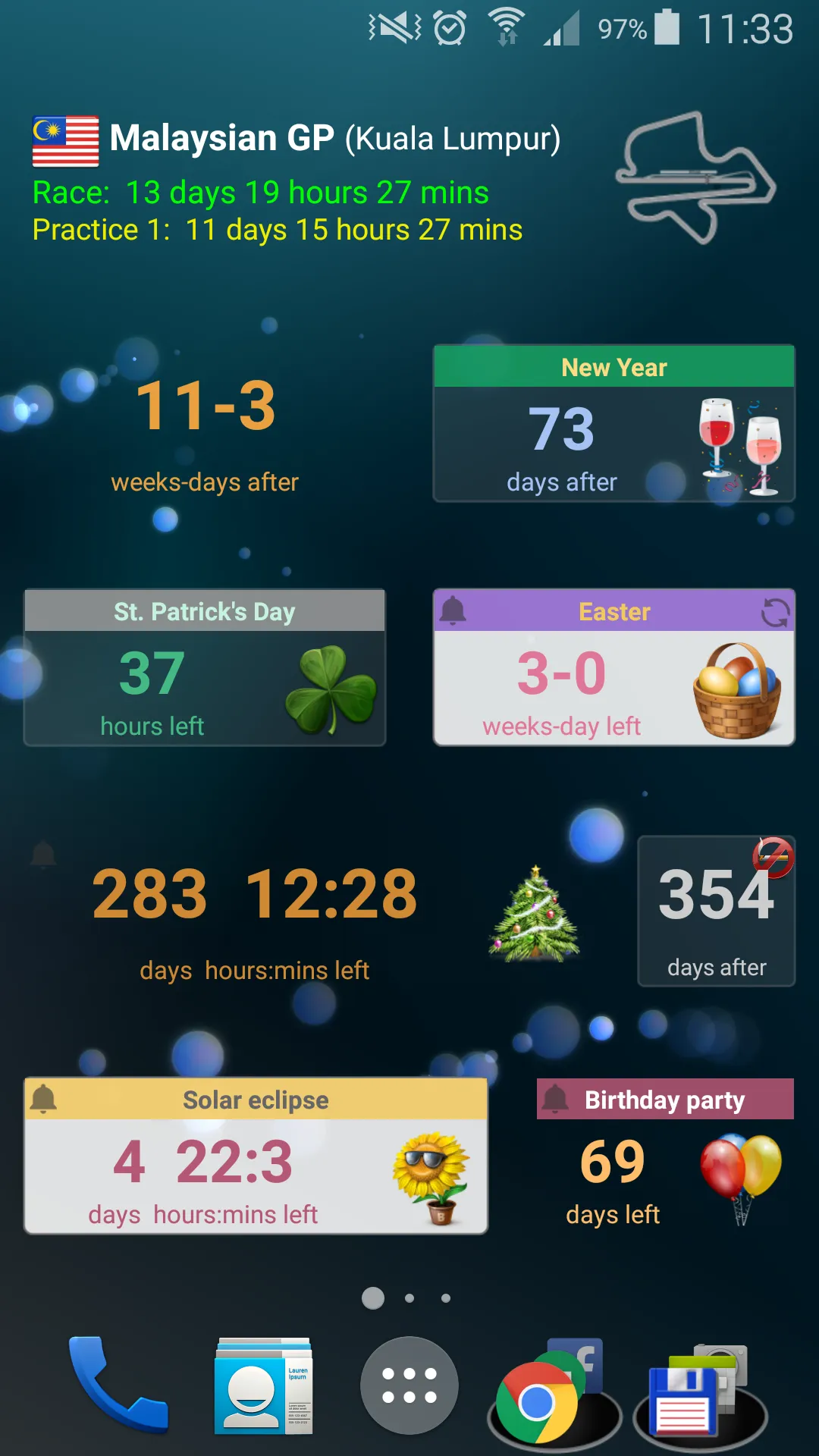 Event Countdown Widget | Indus Appstore | Screenshot