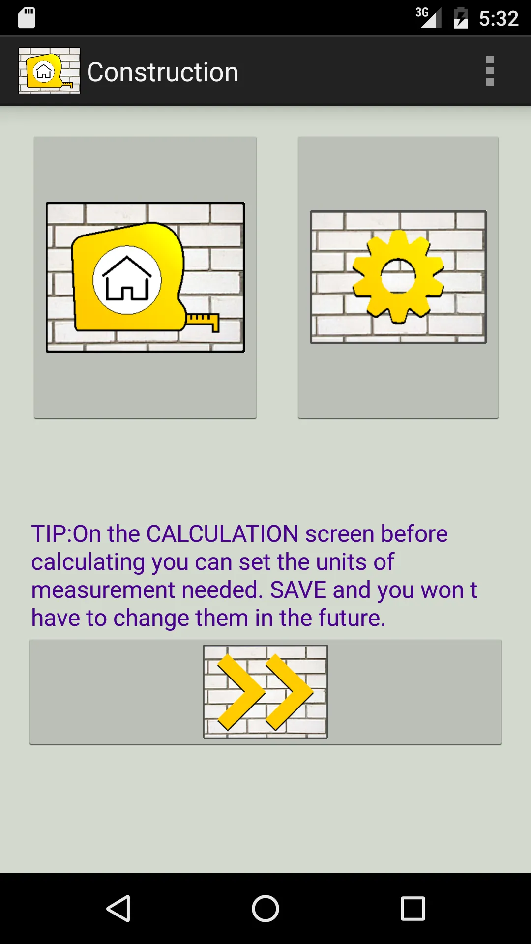 CONSTRUCTION calculator | Indus Appstore | Screenshot