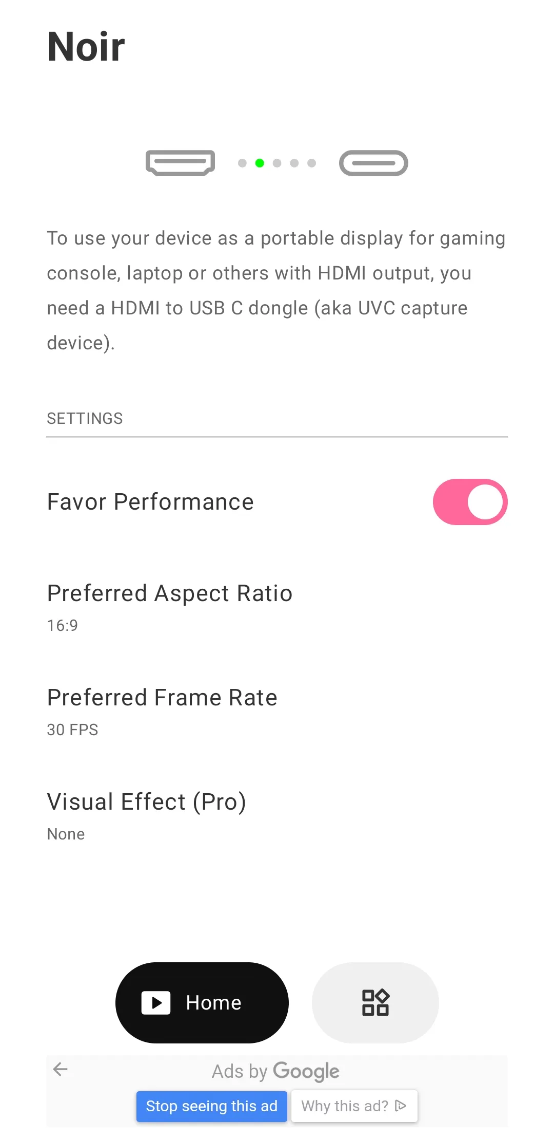 Noir - USB Camera HDMI Monitor | Indus Appstore | Screenshot