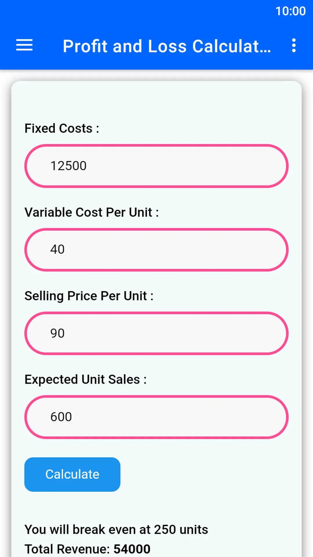 Profit and Loss Calculator | Indus Appstore | Screenshot