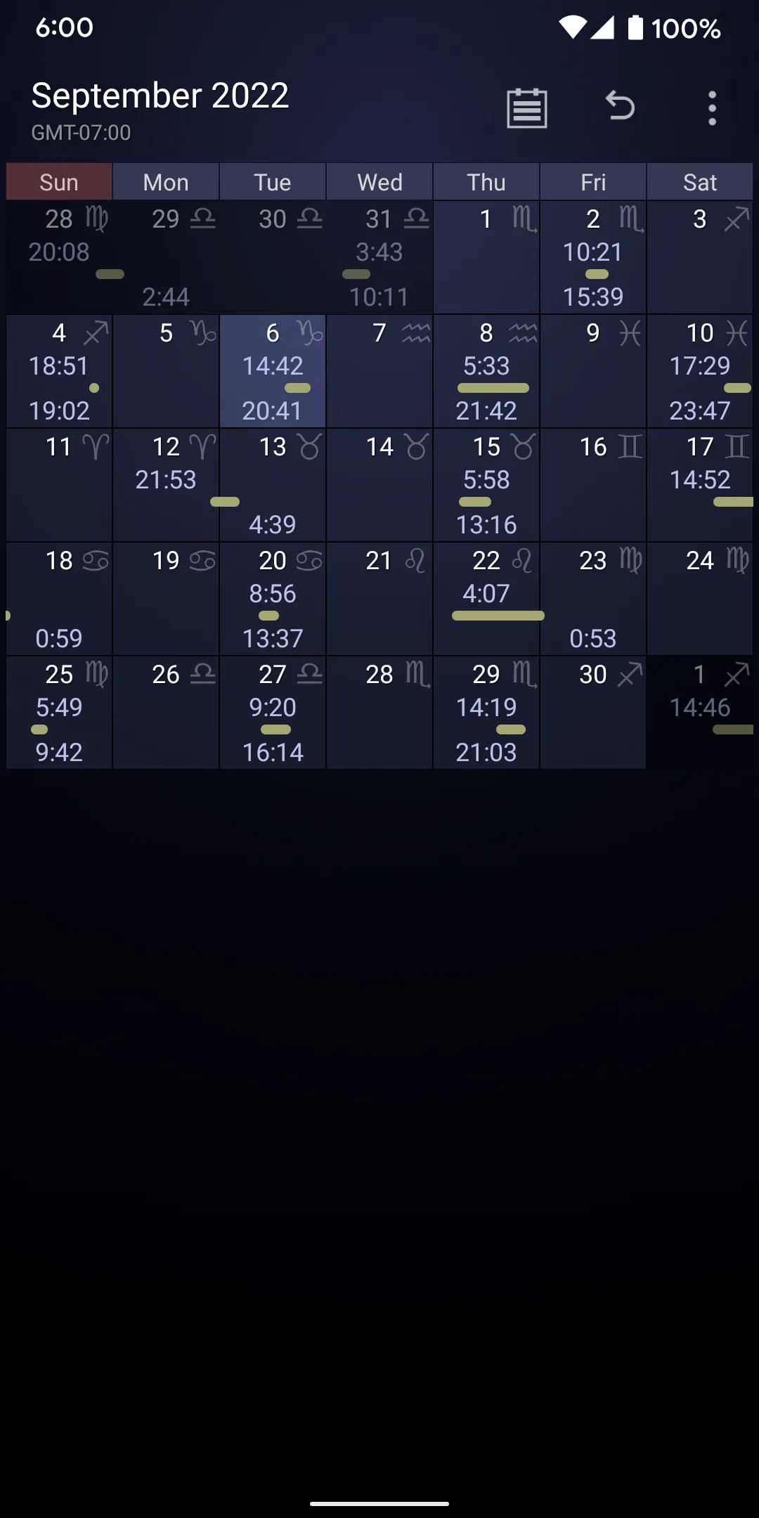 Simple VoC Moon Calendar | Indus Appstore | Screenshot