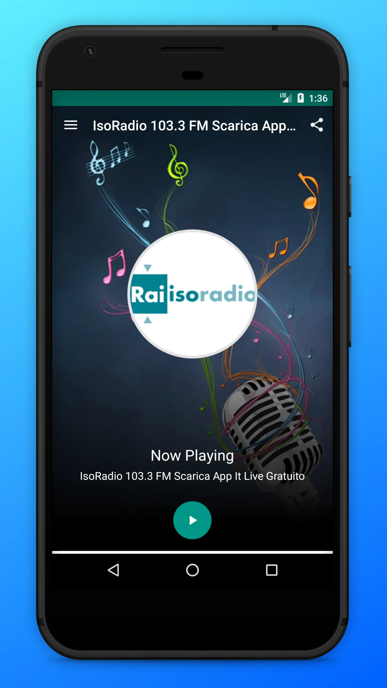 IsoRadio 103.3 FM App Italia | Indus Appstore | Screenshot