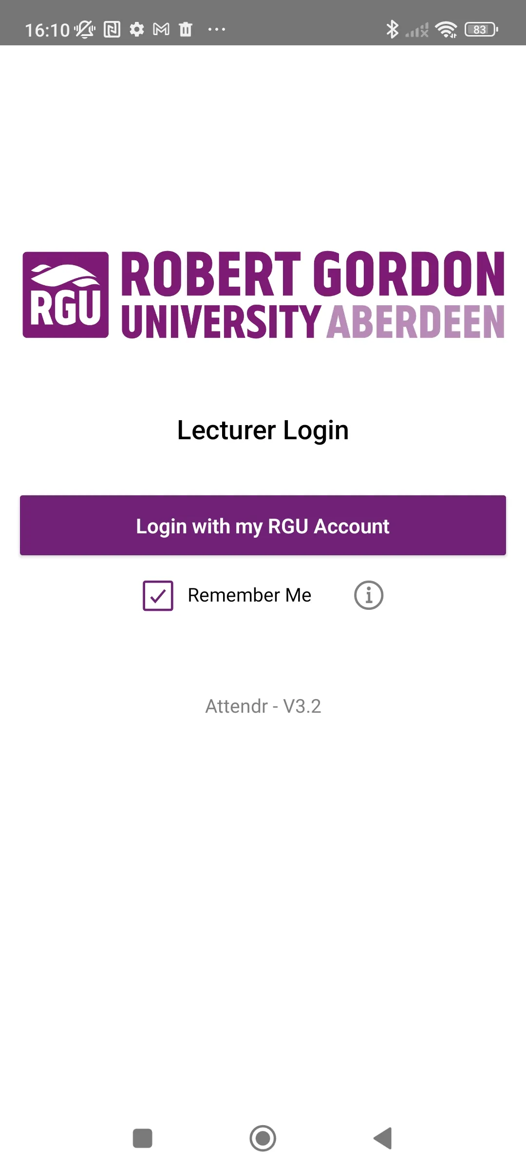 RGU Attend Lecturer | Indus Appstore | Screenshot