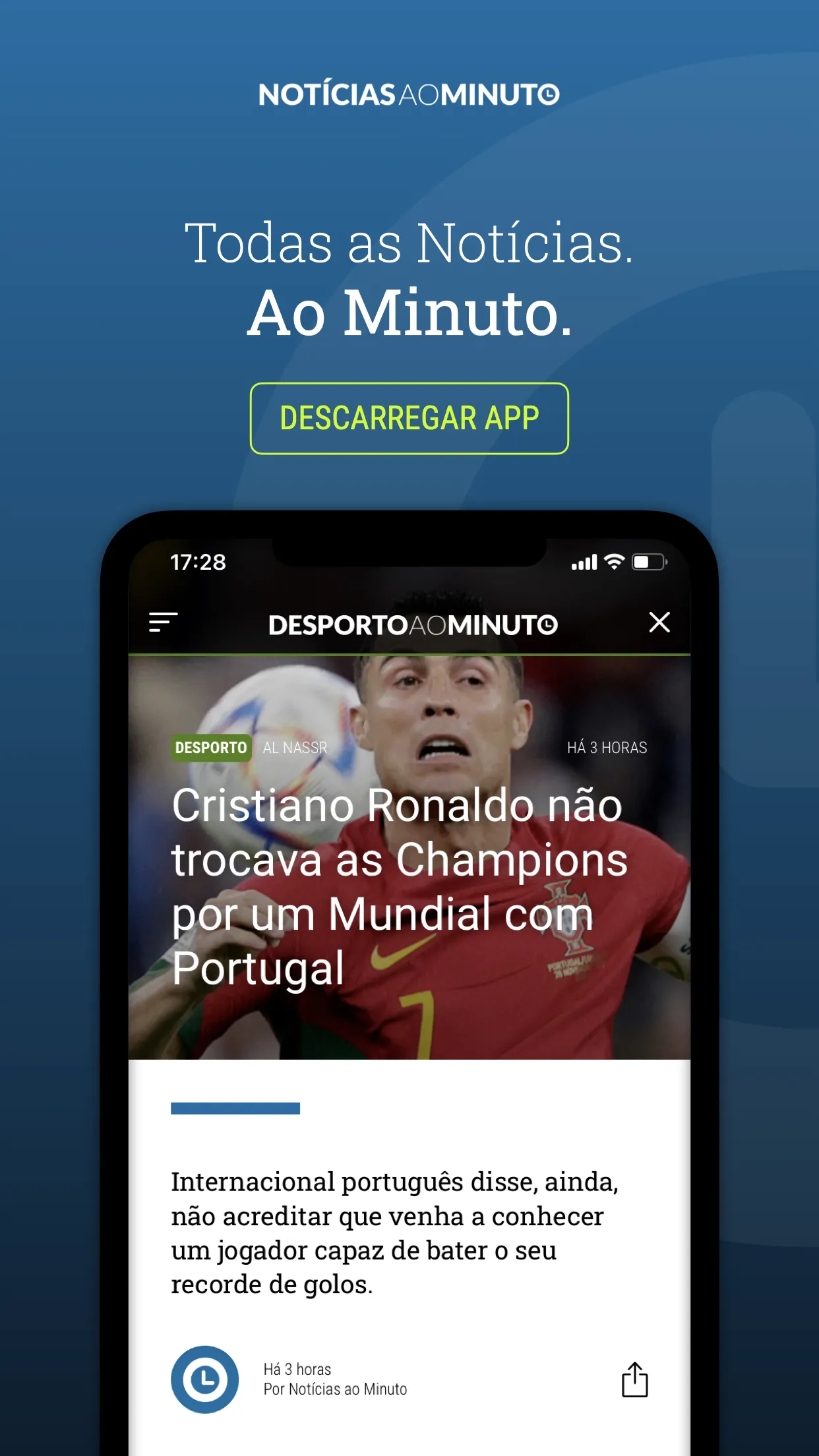 Notícias ao Minuto Portugal | Indus Appstore | Screenshot