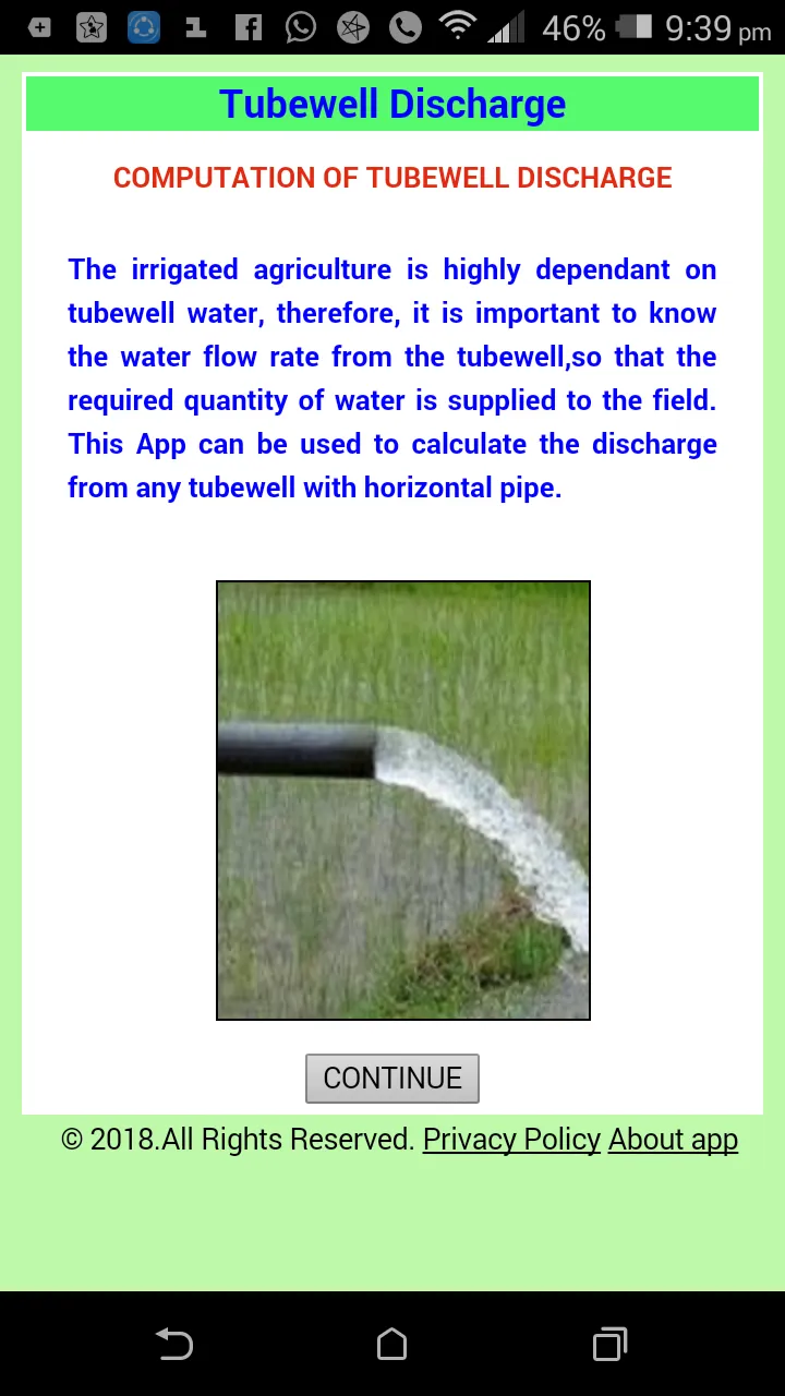 Tubewell Discharge Estimation | Indus Appstore | Screenshot