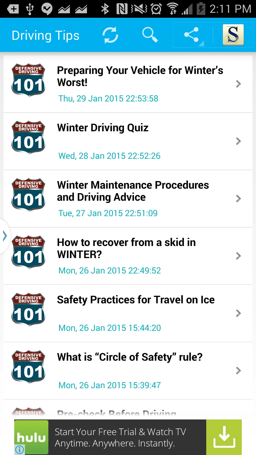 Driving 101-Daily Driving Tips | Indus Appstore | Screenshot