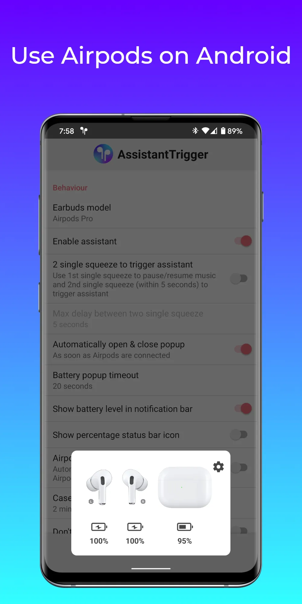 Assistant Trigger: for AirPods | Indus Appstore | Screenshot