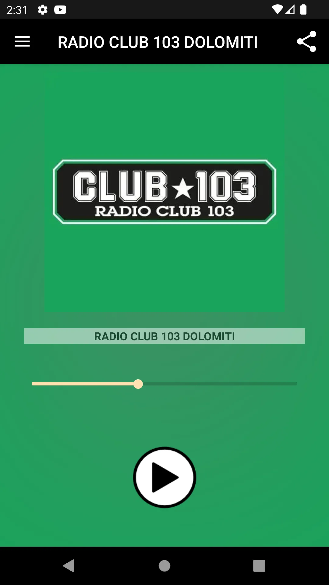 RADIO CLUB 103 DOLOMITI | Indus Appstore | Screenshot