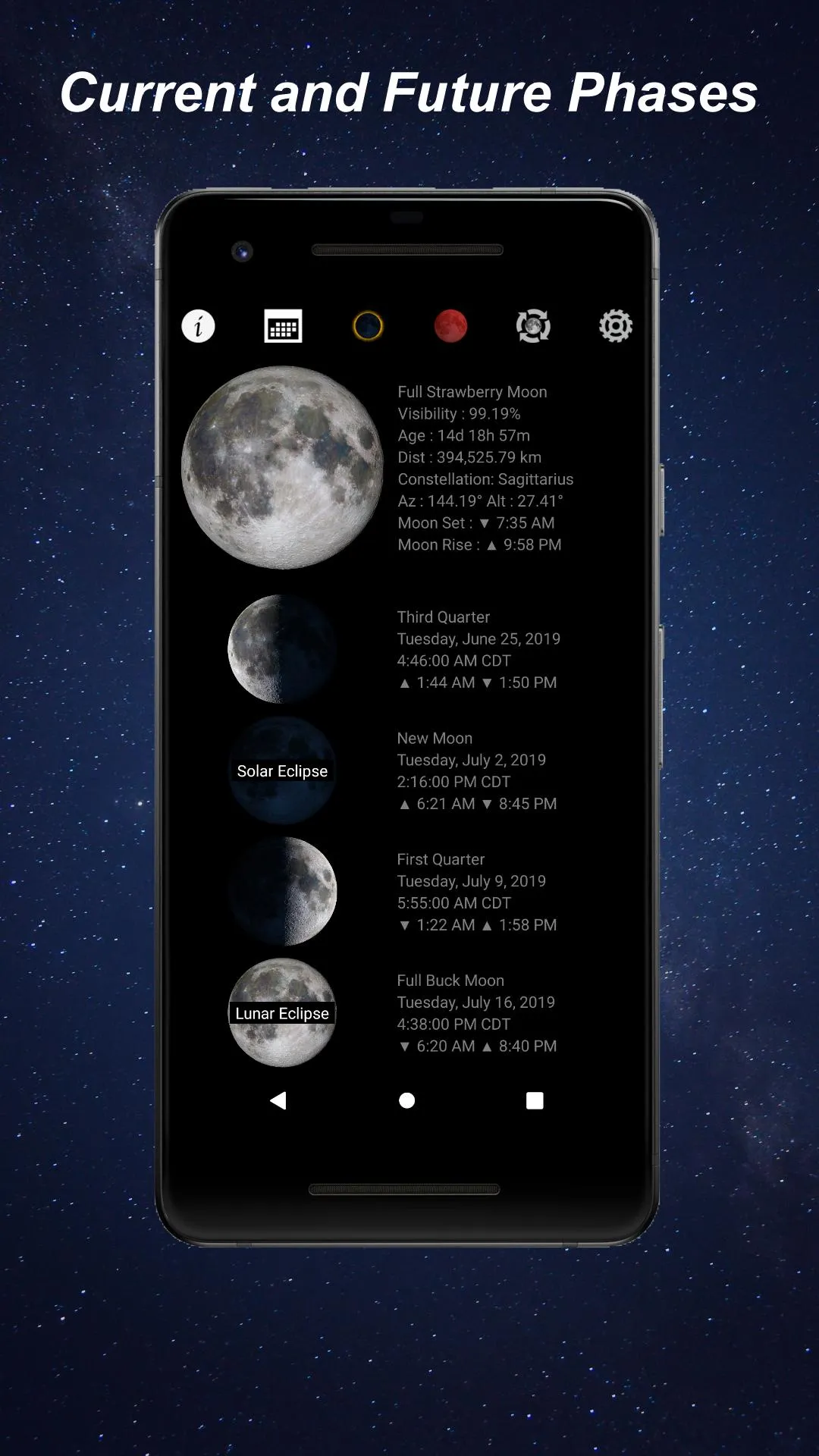 Lunar Phase - Moon Calendar | Indus Appstore | Screenshot