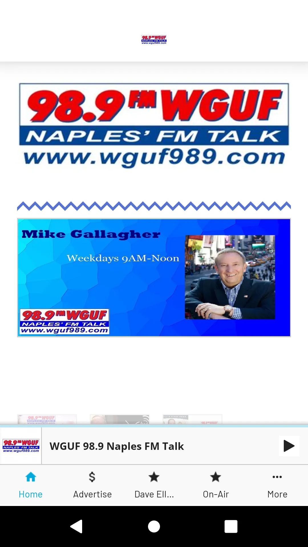 98.9 WGUF Naples FM Talk | Indus Appstore | Screenshot