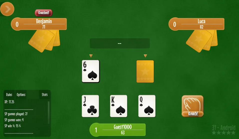 Thirty one - 31 card game. | Indus Appstore | Screenshot