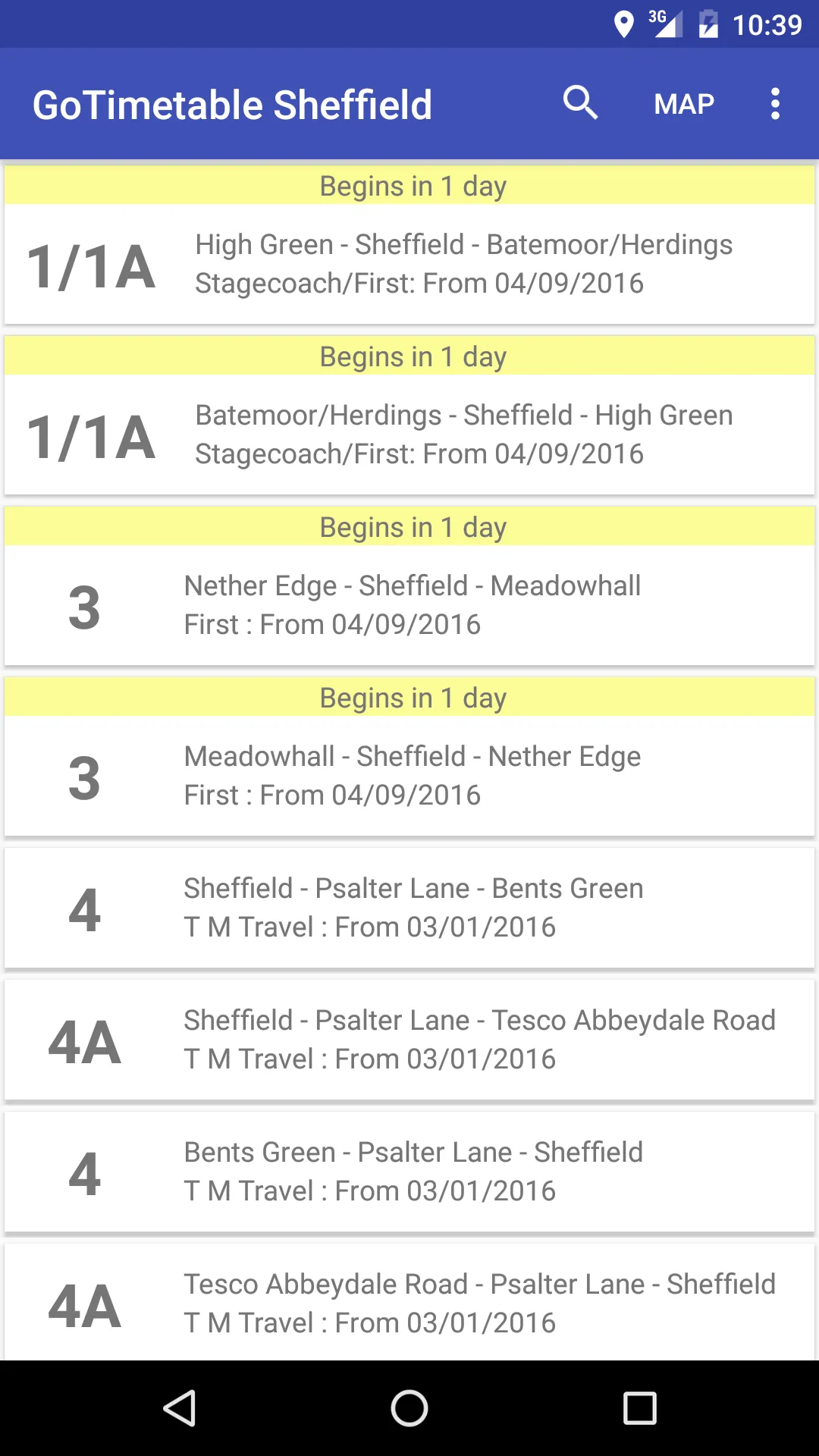 GoTimetable Sheffield | Indus Appstore | Screenshot