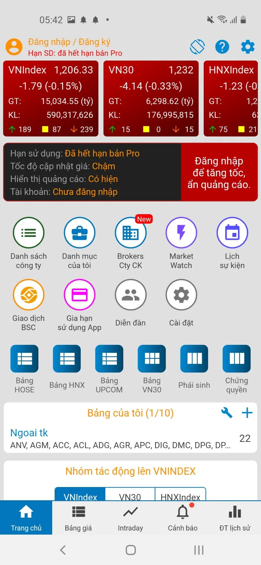 vStock - Bảng giá chứng khoán | Indus Appstore | Screenshot