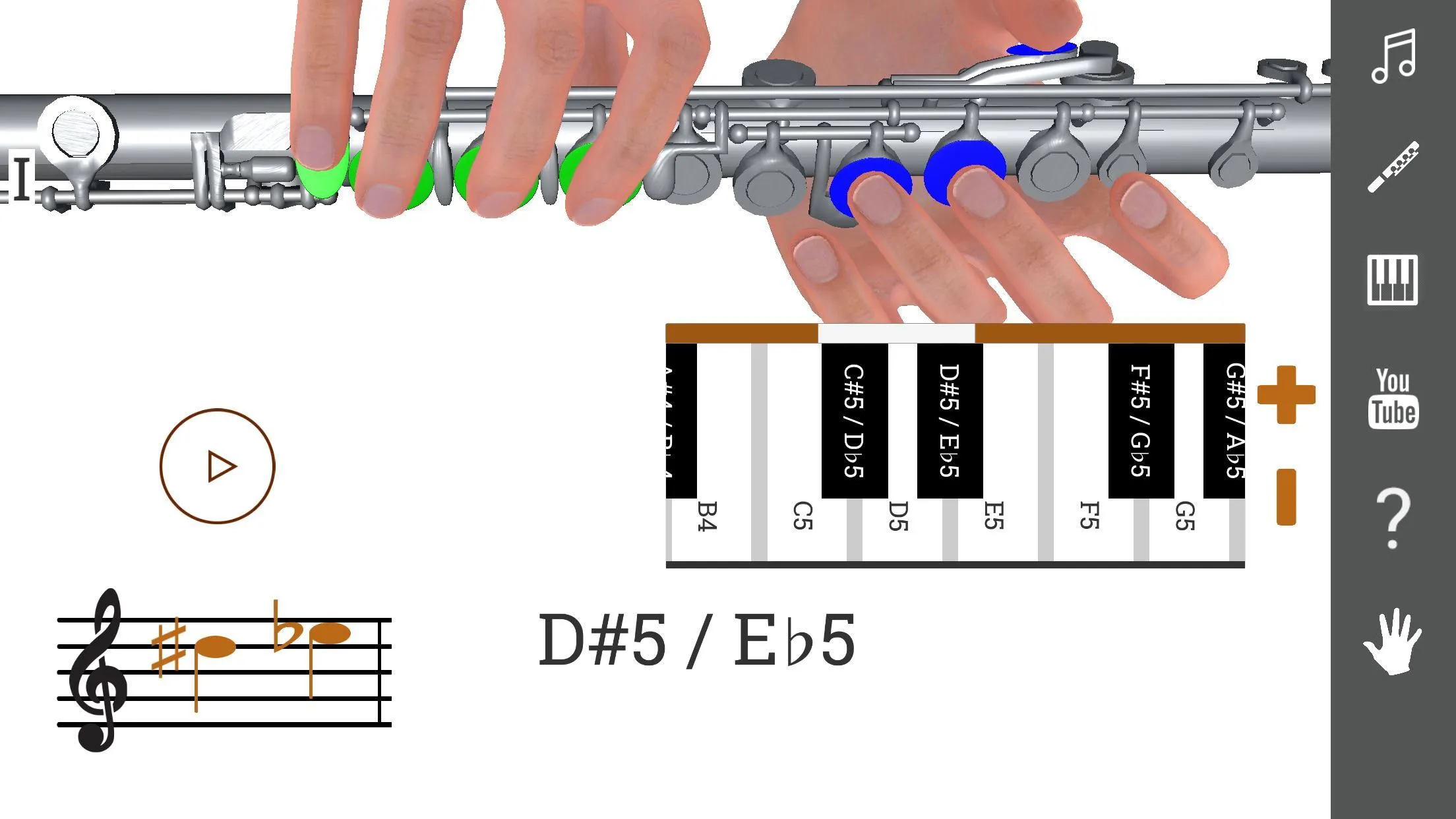 3D Flute Fingering Chart | Indus Appstore | Screenshot