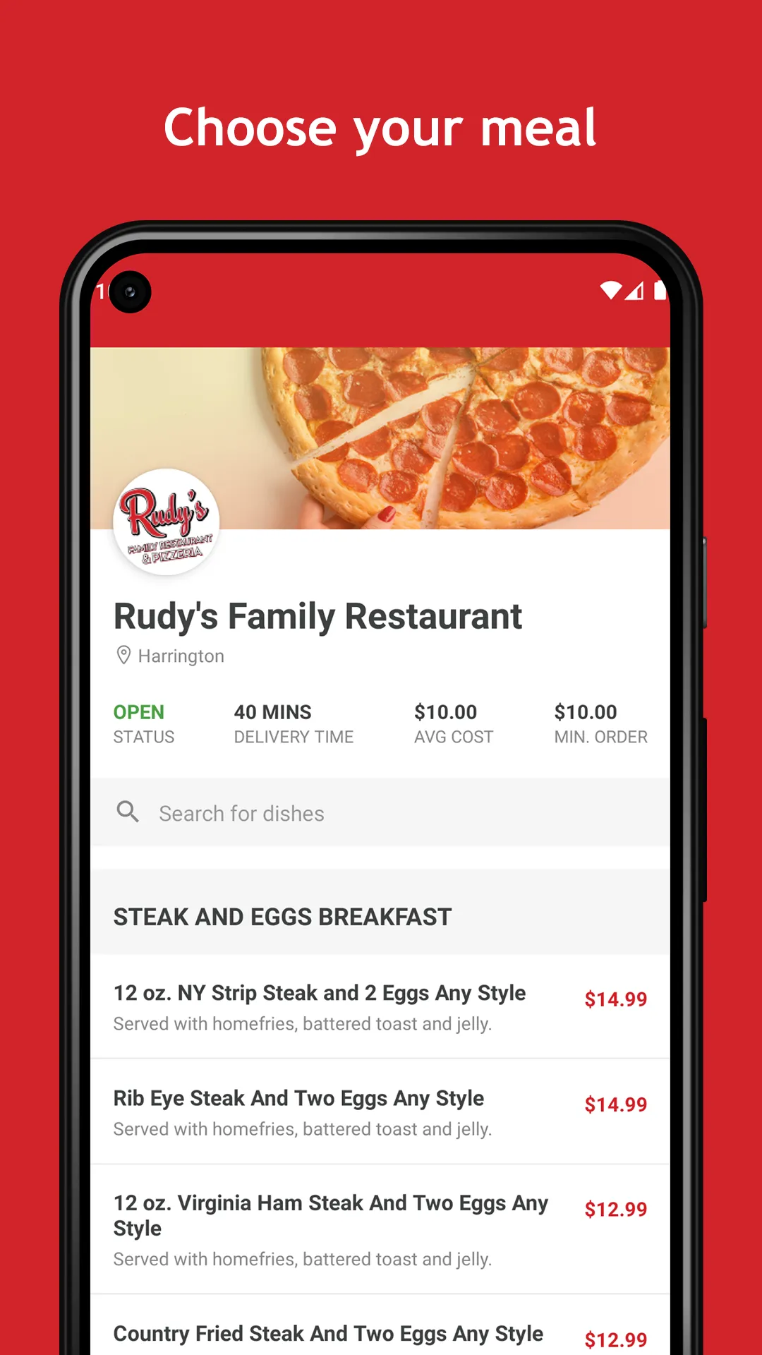 Rudy’s Family Diner & Pizzeria | Indus Appstore | Screenshot