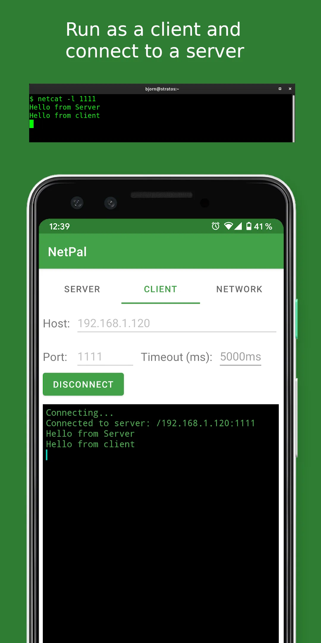 NetPal - netcat for Android | Indus Appstore | Screenshot