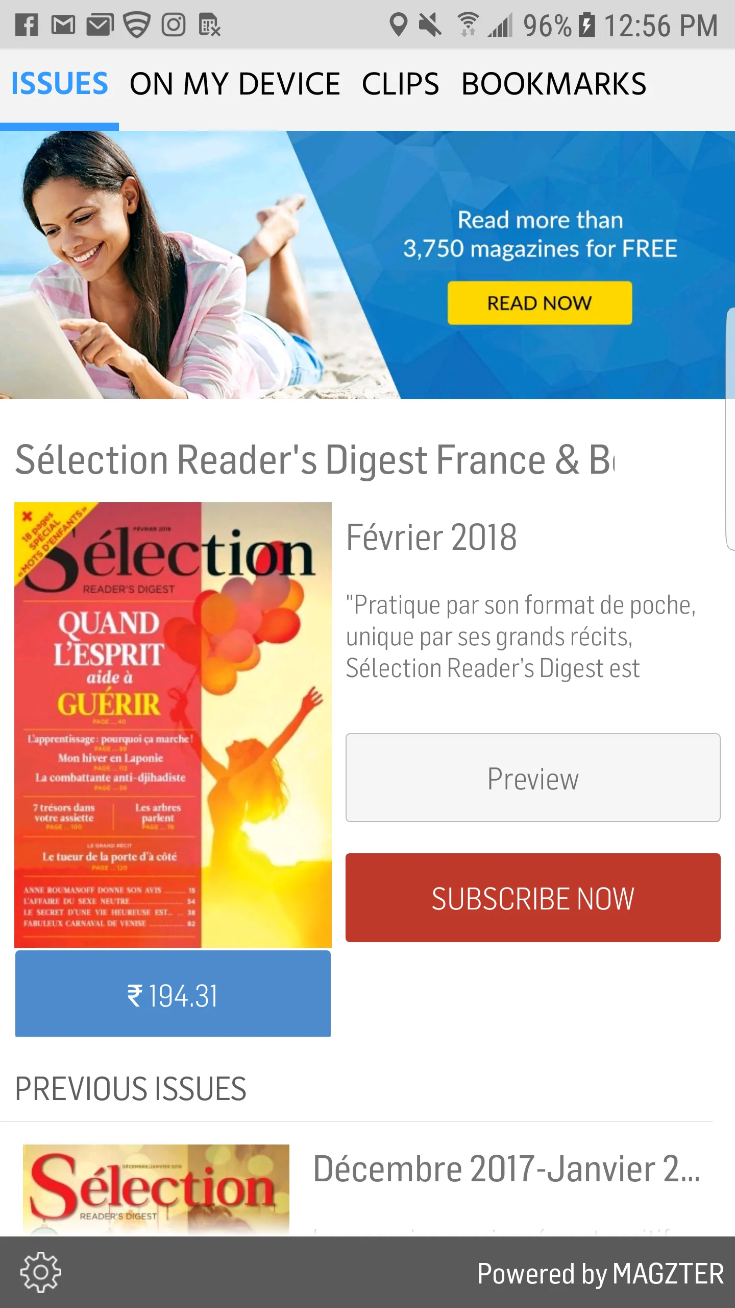 Sélection Reader's Digest Fran | Indus Appstore | Screenshot