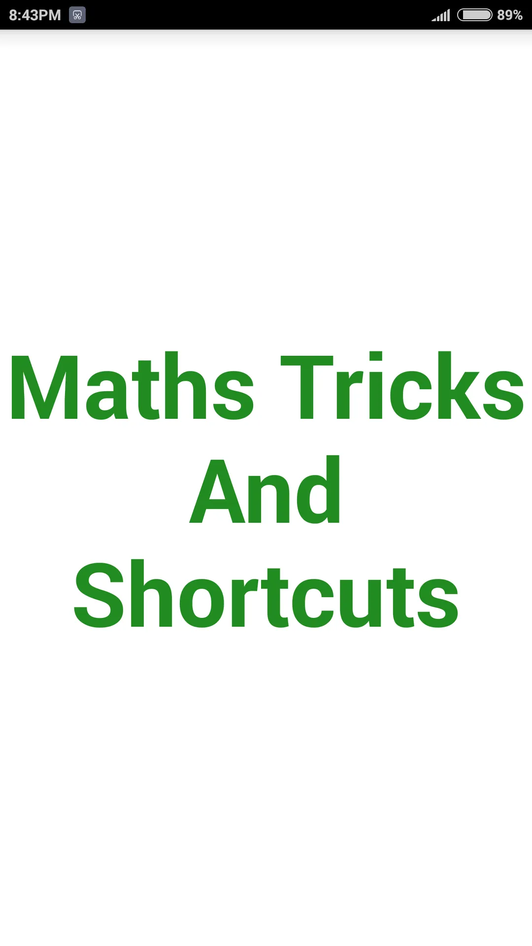 Maths Tricks And Shortcuts | Indus Appstore | Screenshot