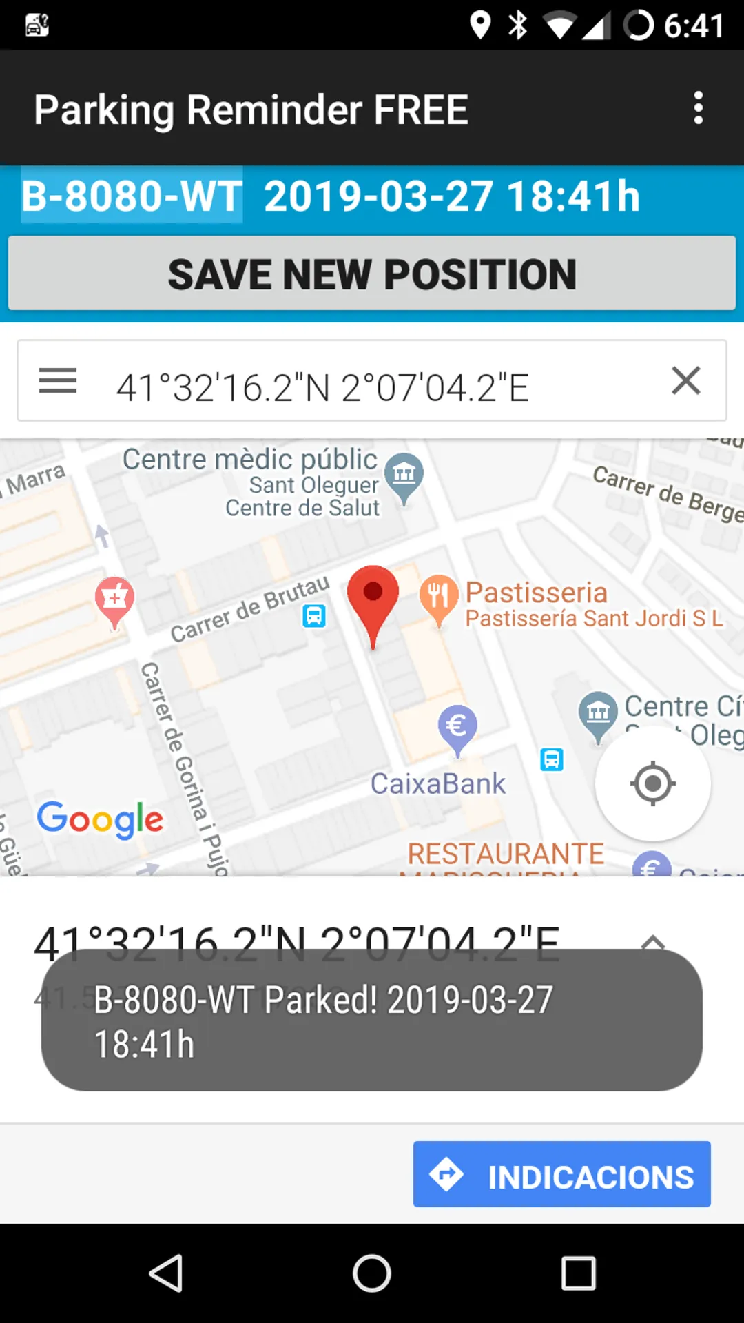 Parking Reminder | Indus Appstore | Screenshot