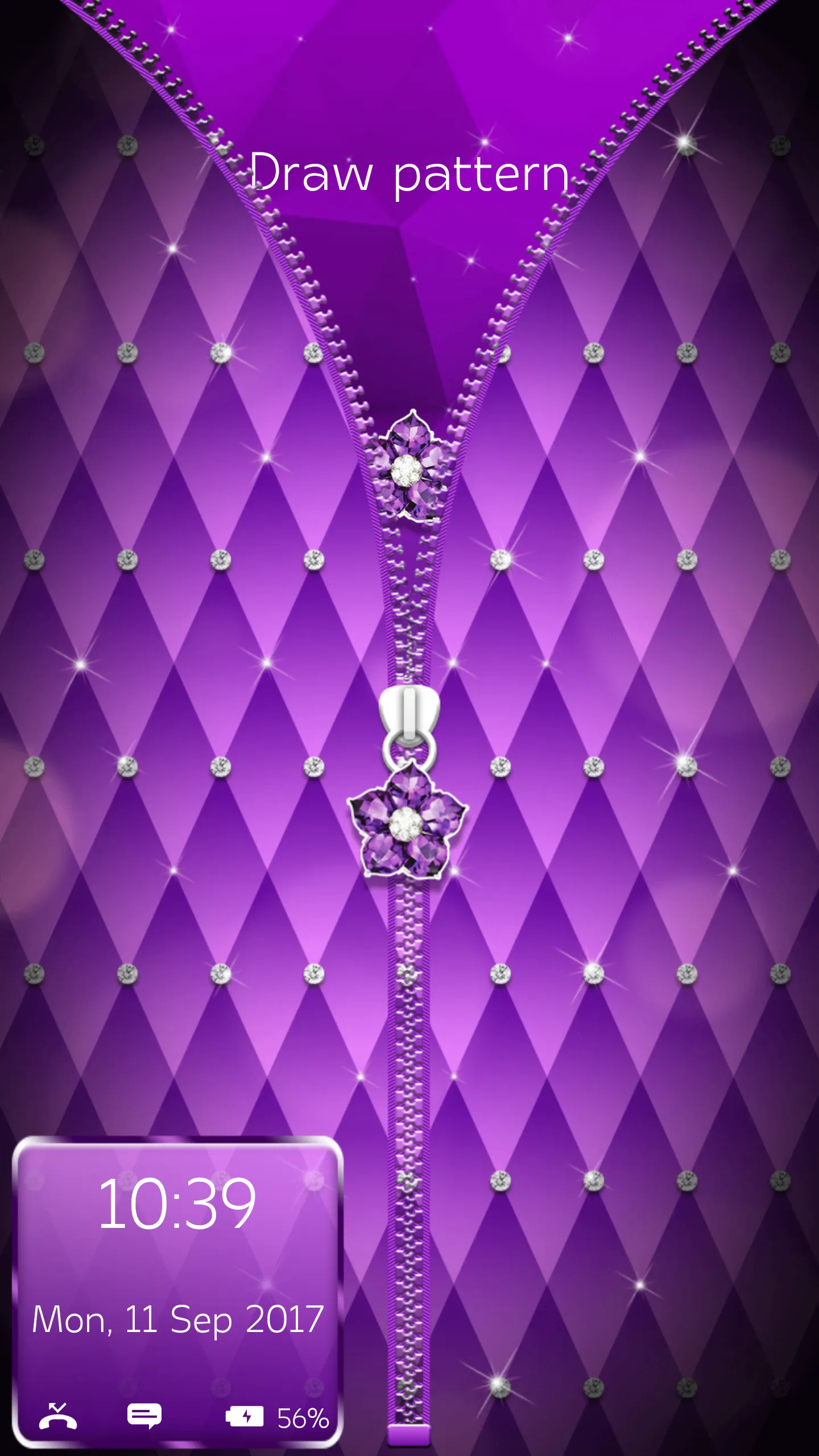 Purple Diamond Flower Zipper | Indus Appstore | Screenshot