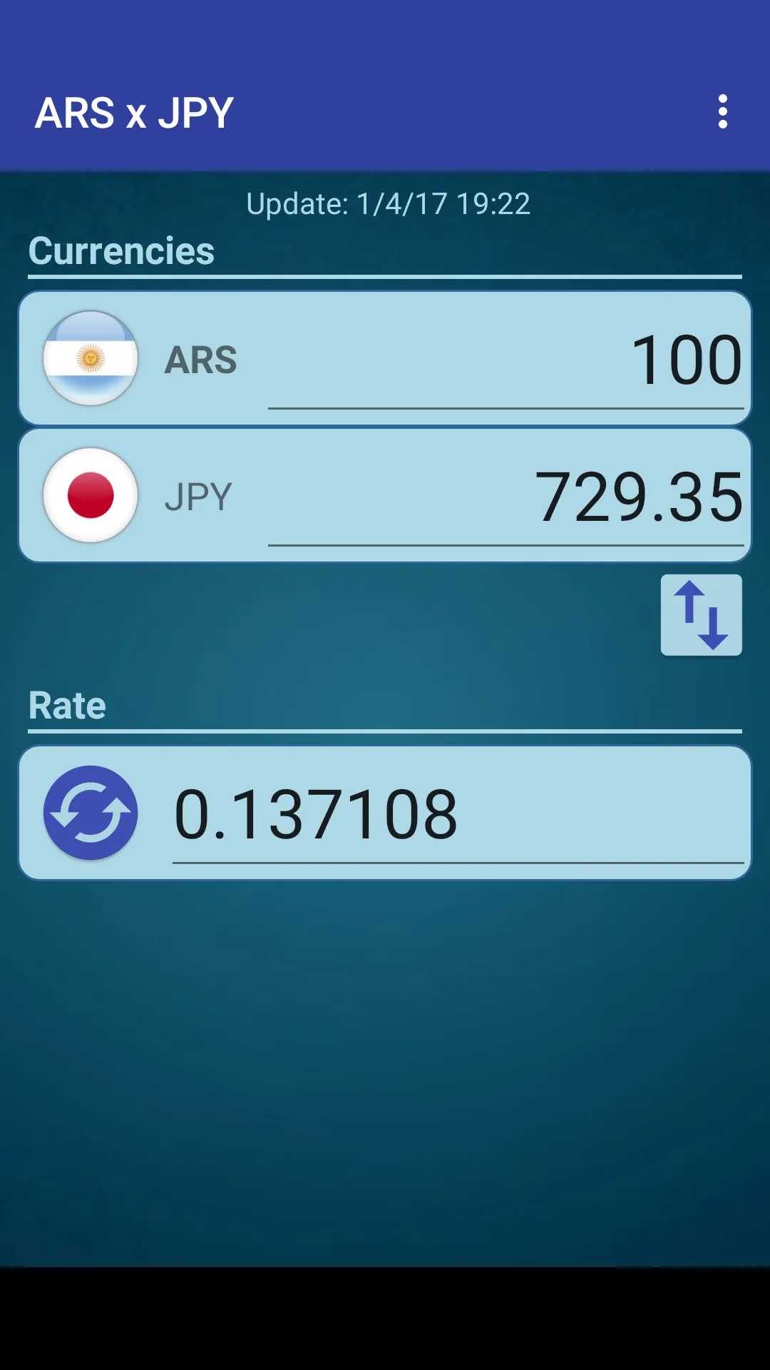 Argentine Peso x Japanese Yen | Indus Appstore | Screenshot