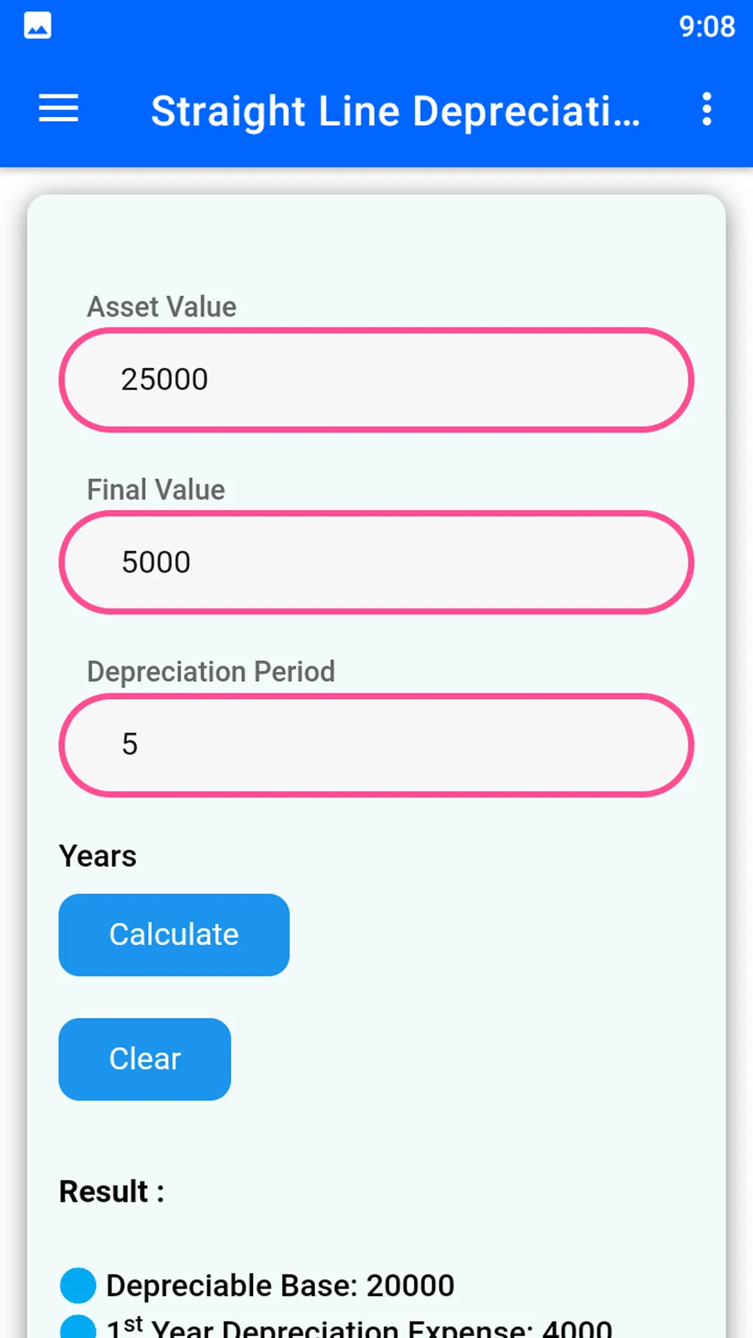 Depreciation Calculator | Indus Appstore | Screenshot