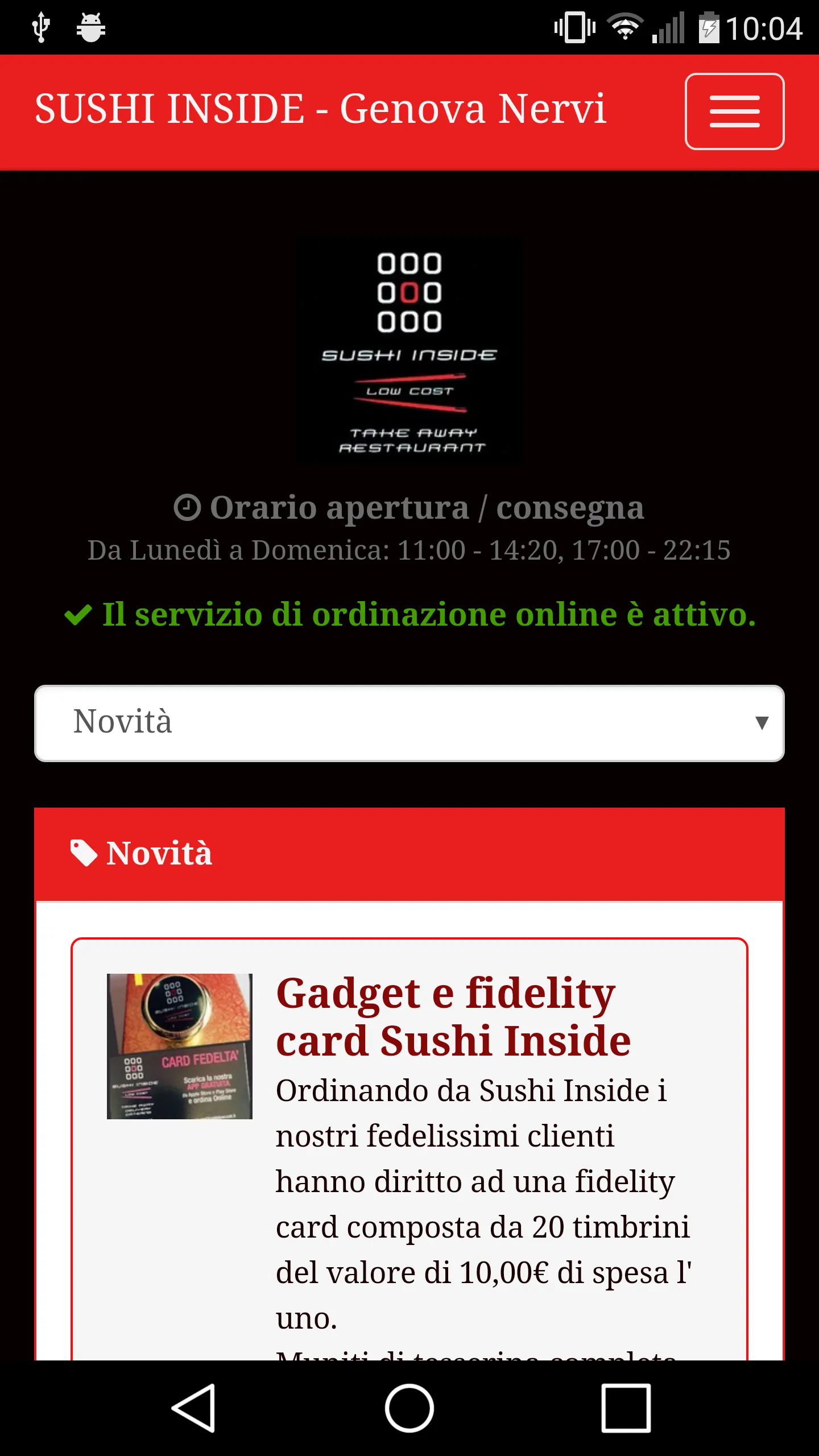 Sushi Inside Genova Nervi | Indus Appstore | Screenshot