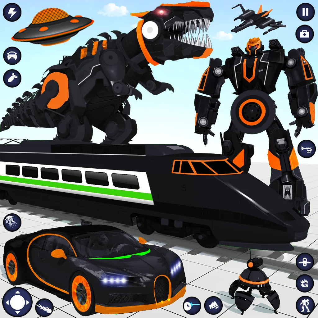 Dino Transform Robot Car Game | Indus Appstore | Screenshot