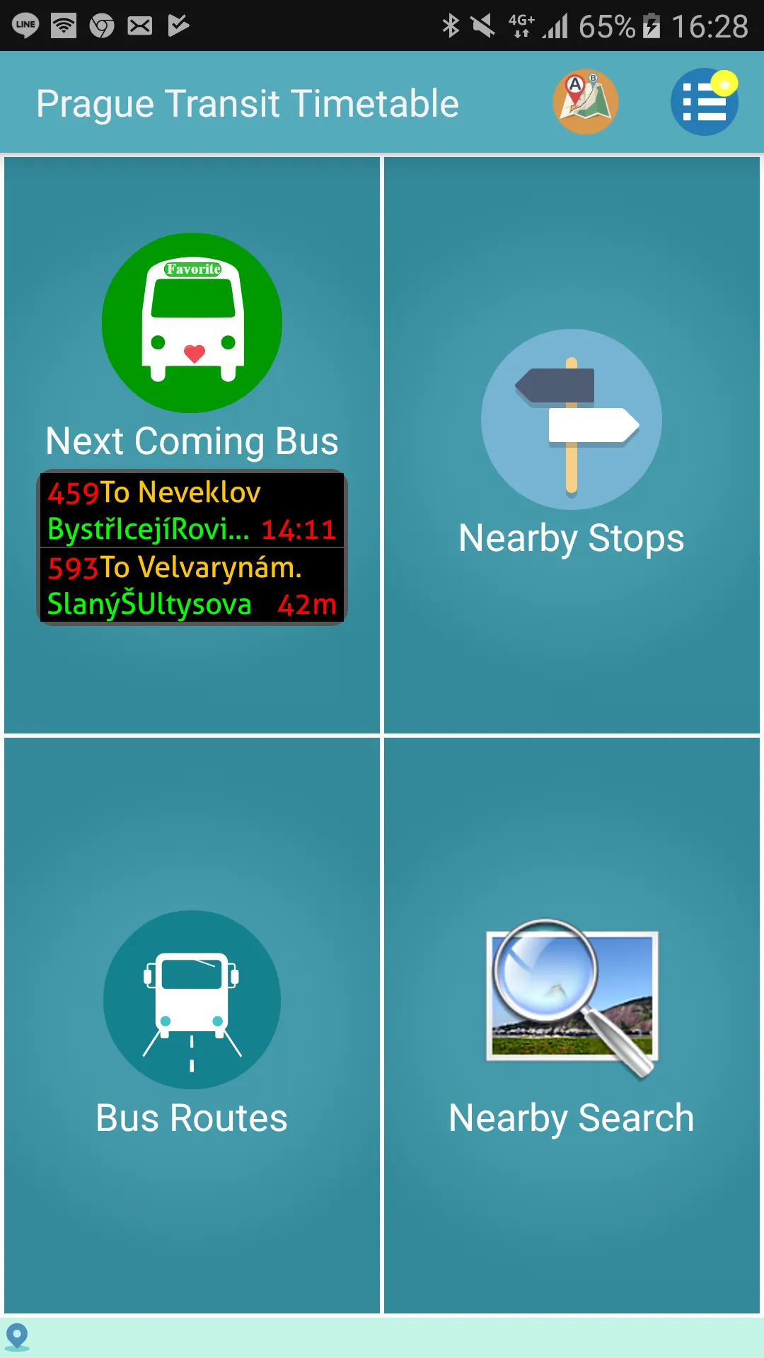 Praha bus timetable | Indus Appstore | Screenshot